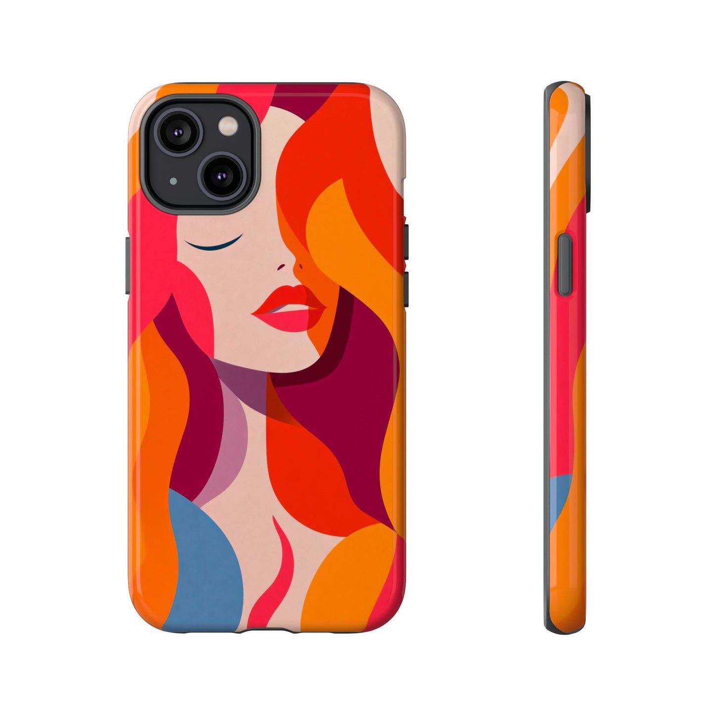 Flame Muse – Abstract Goddess Phone Case for iPhone, Samsung & Pixel