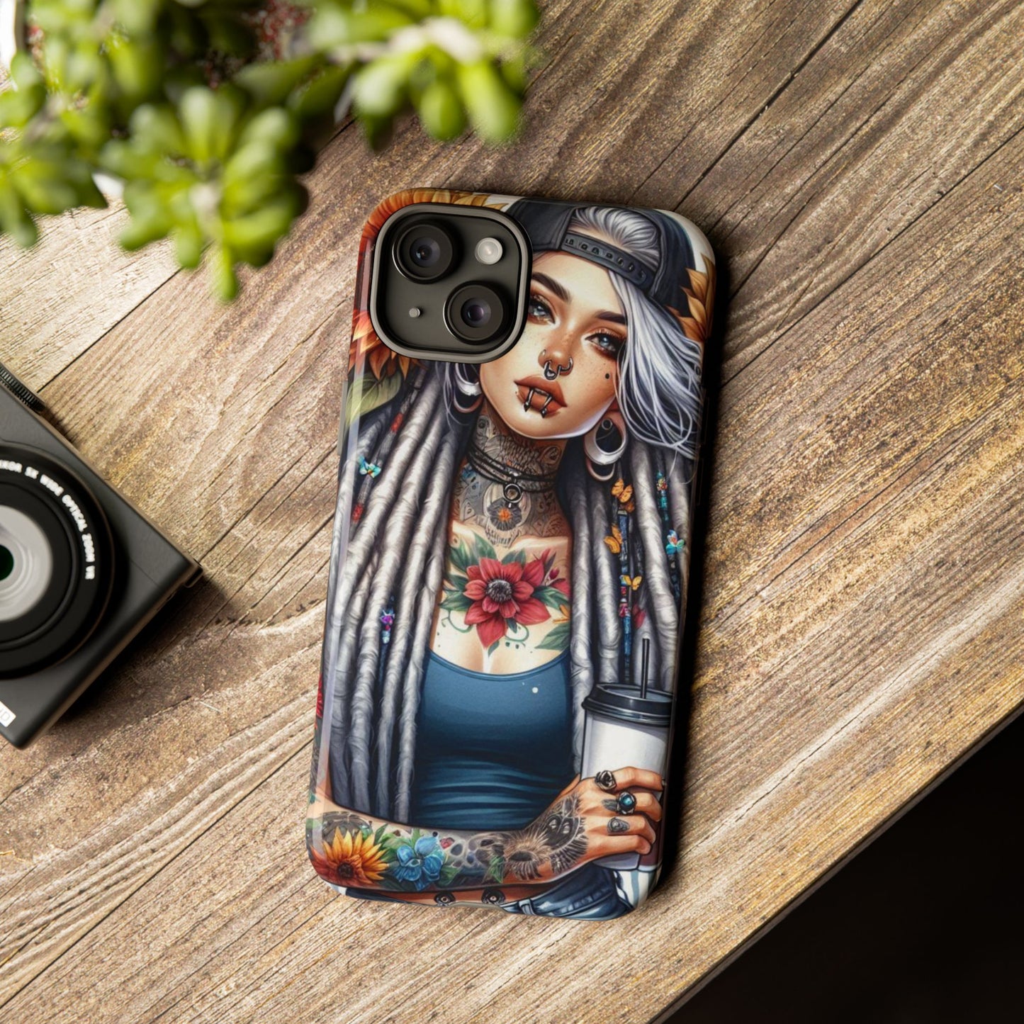 Sunflower Queen – Boho Rebel Tattoo Mobile Cover