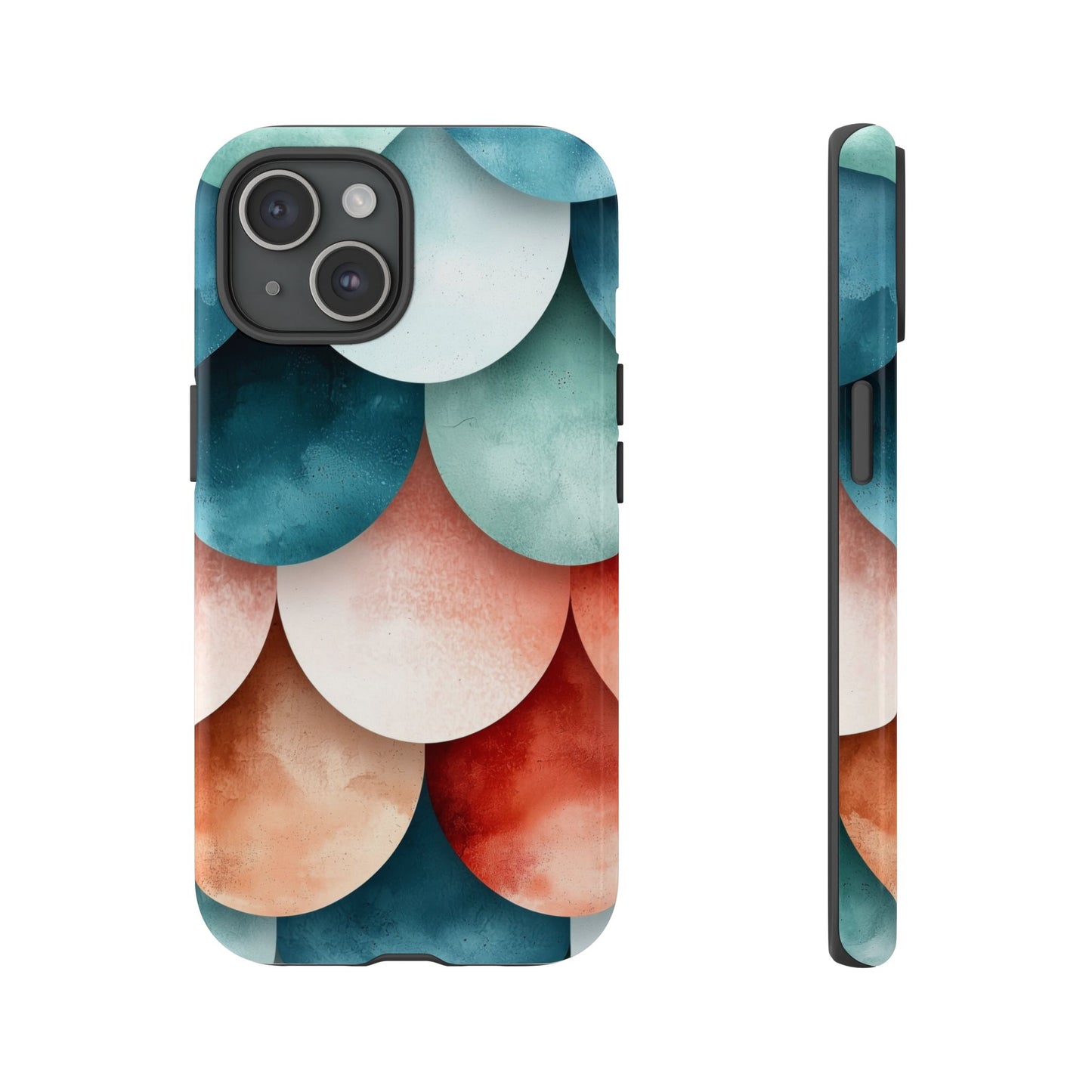 Pastel Scales – Elegant Watercolor Fish Scale Phone Case for iPhone, Pixel & Samsung