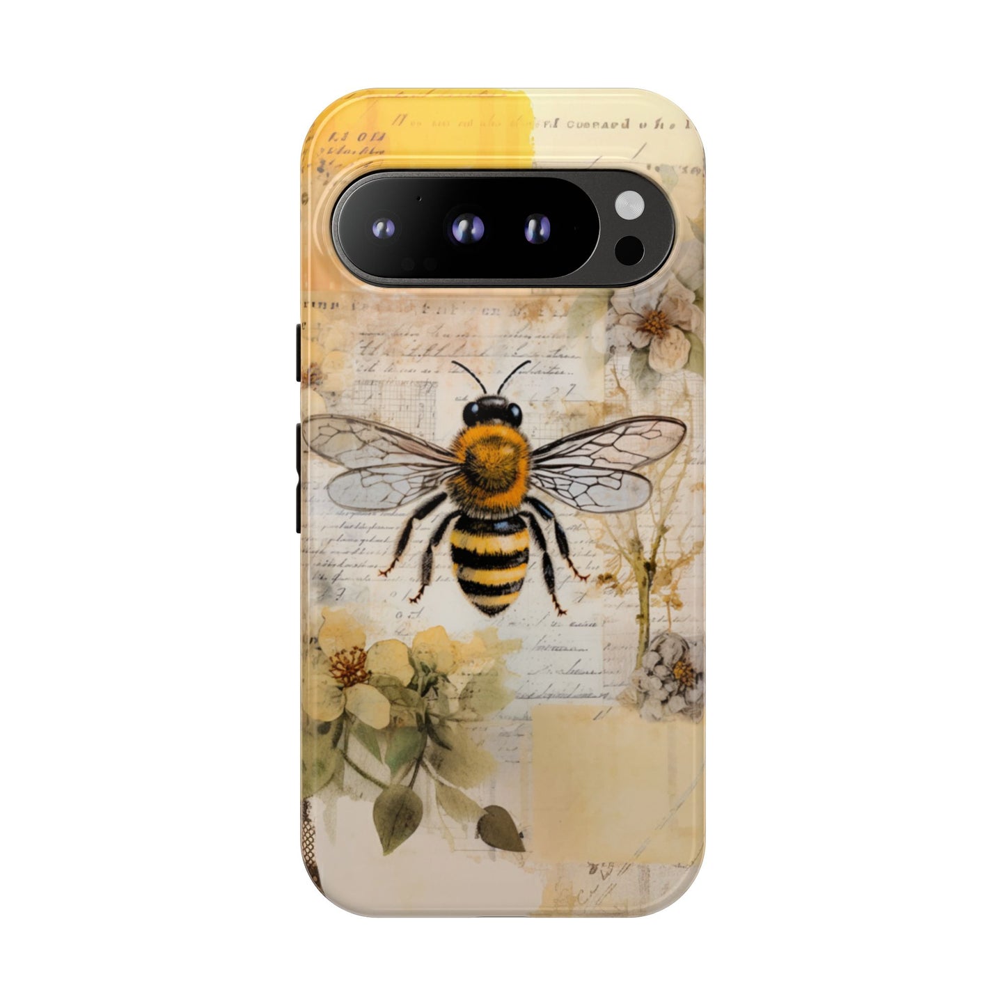 Honey Bee Print Phone Case - iPhone, Samsung & Google Pixel Cover - Artistic Phone Case, Insect Lover Gift