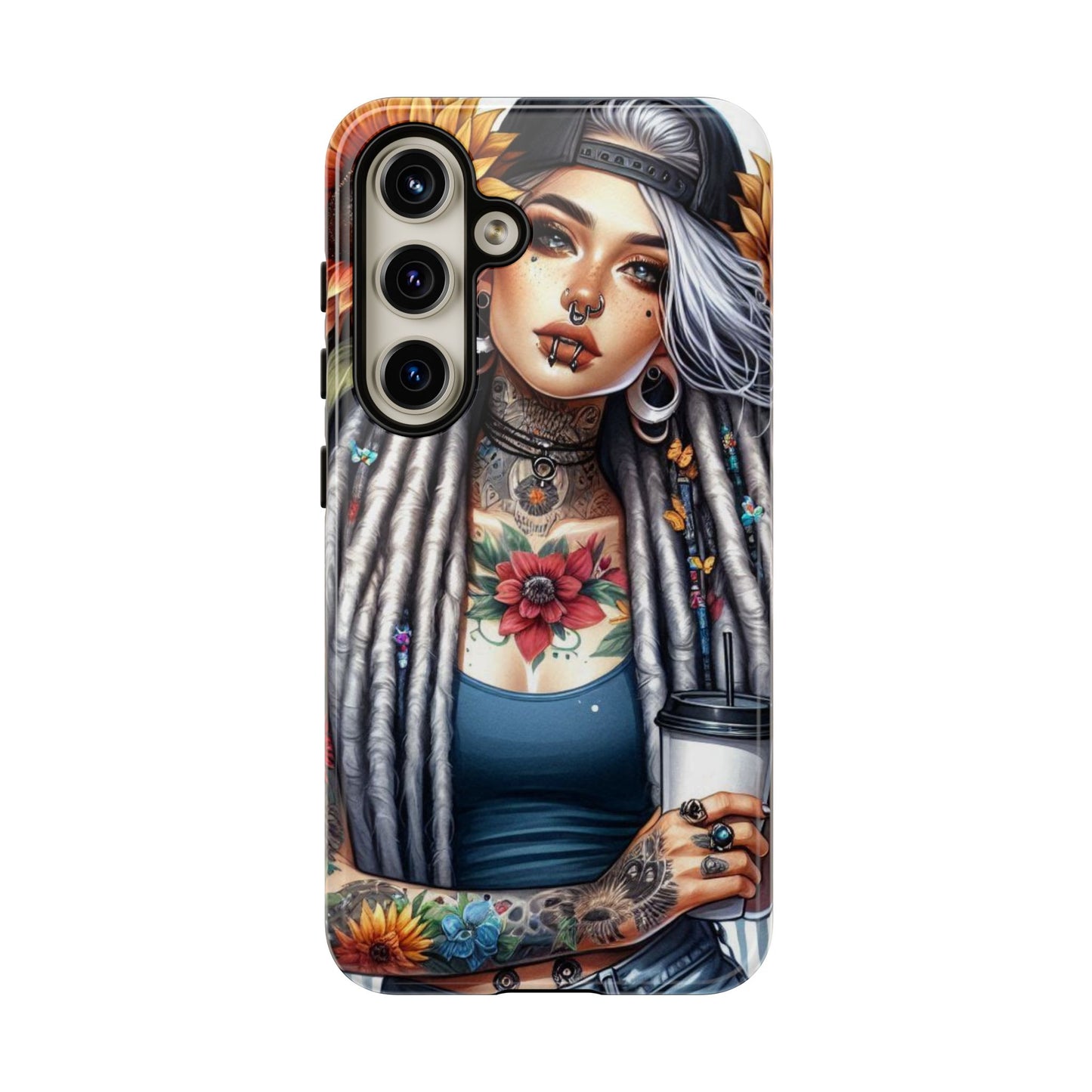 Sunflower Queen – Boho Rebel Tattoo Mobile Cover