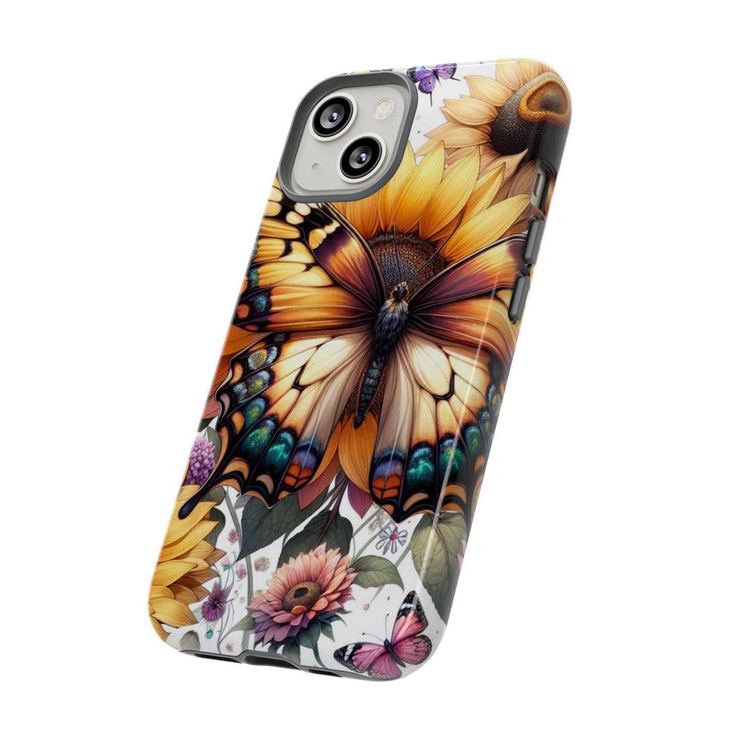 Golden Wings – Sunflower & Butterfly Wonderland Mobile Cover