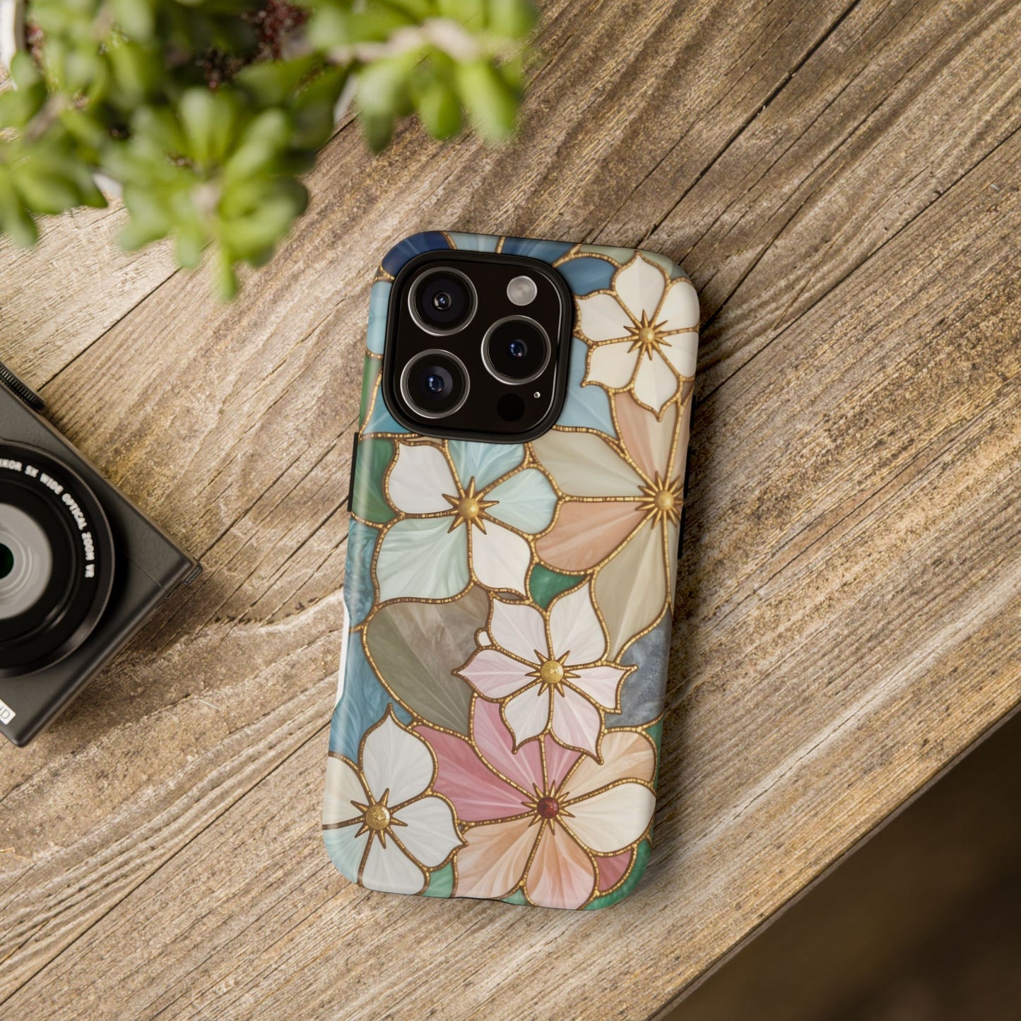 Floral Symphony: Stained Glass Elegance