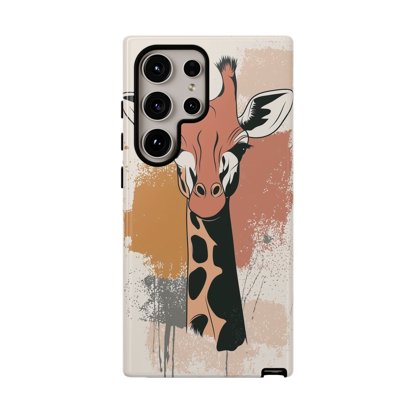 Tall & Graceful: Giraffe Splatter Art Phone Case for iPhone, Samsung & Pixel