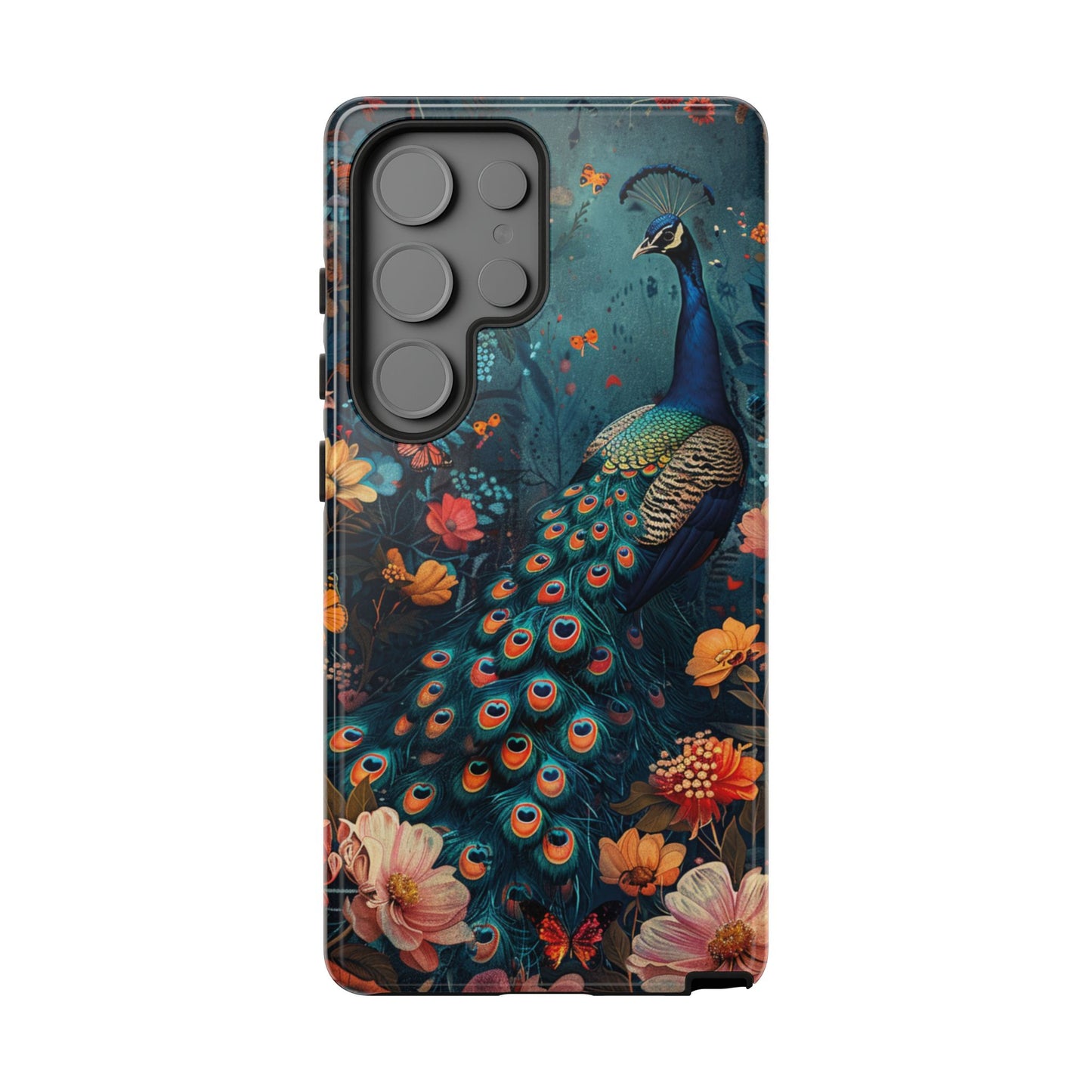 Floral Peacock Birds Phone Case – Cute & Protective Cover for iPhone, Samsung & Google Pixel