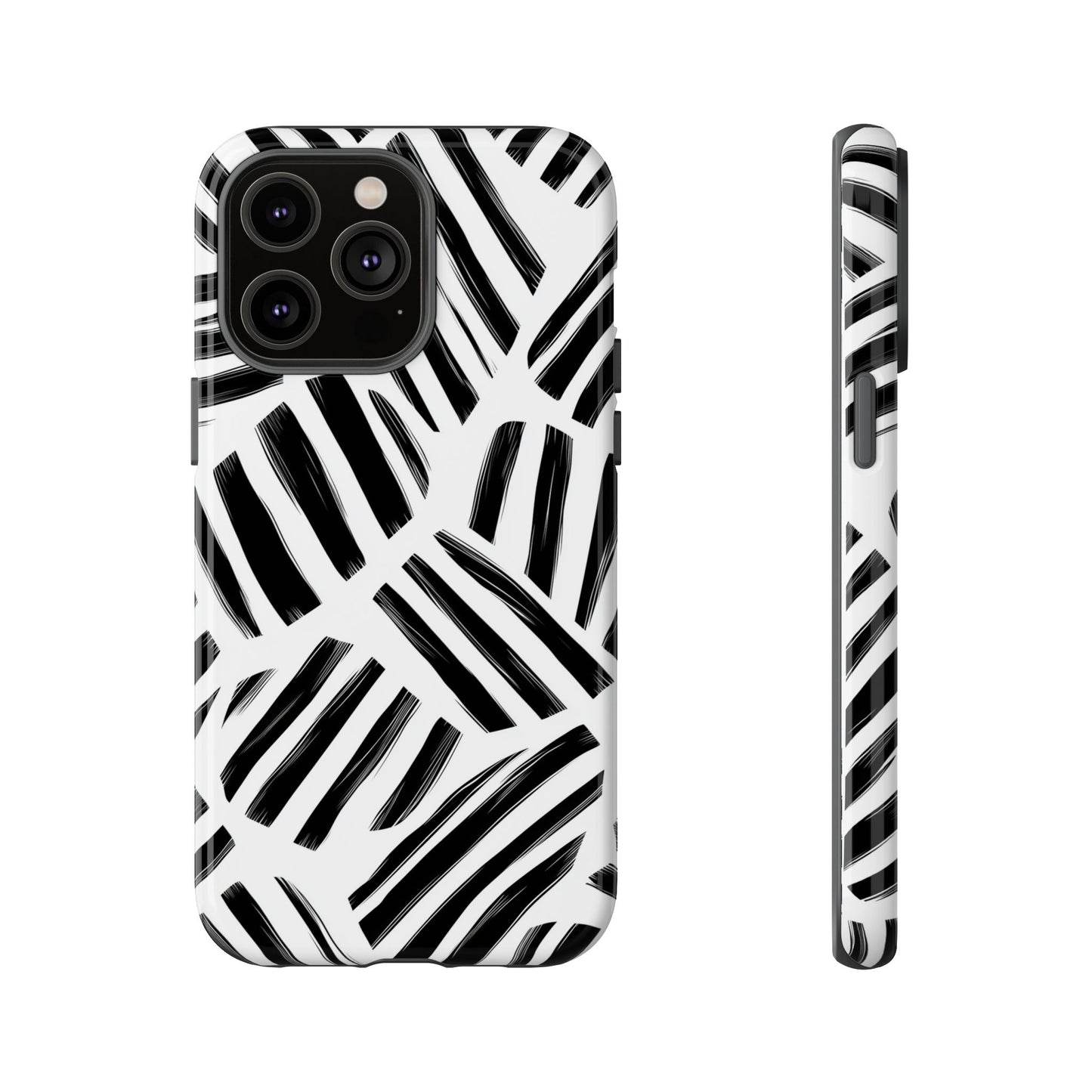 Sleek Noir Striped Phone Case for iPhone, google Pixel & Samsung