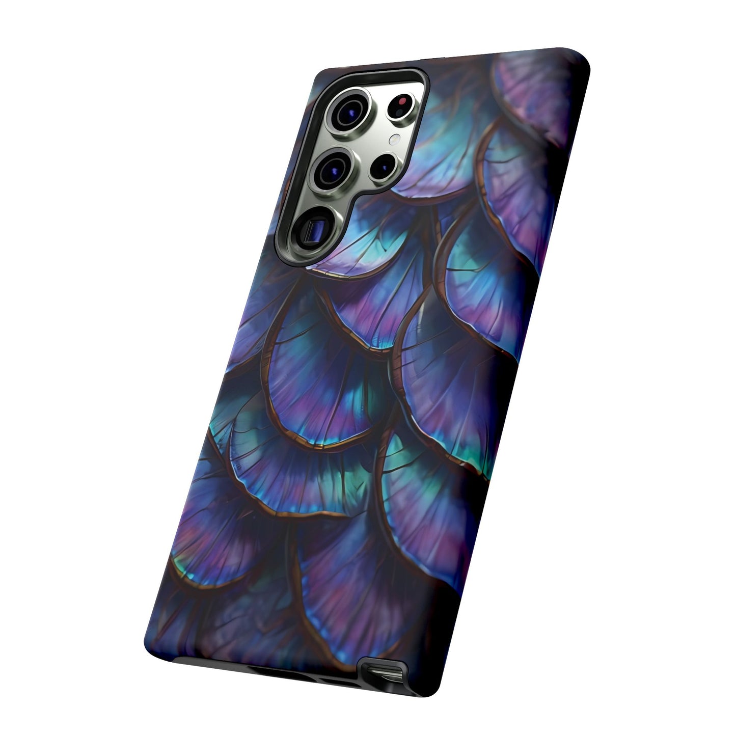 Abstract Macro Shot of Iridescent Butterfly Fish Scales Phone Case Design