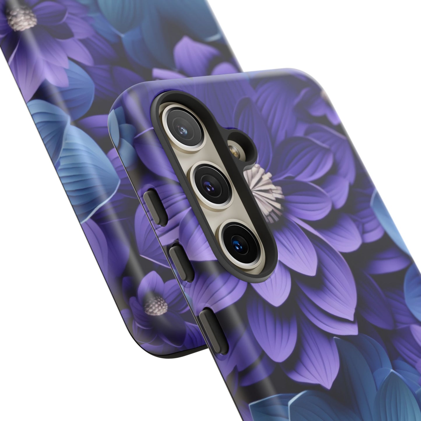 Royal Blue Floral Phone Case – Elegant & Luxurious Design