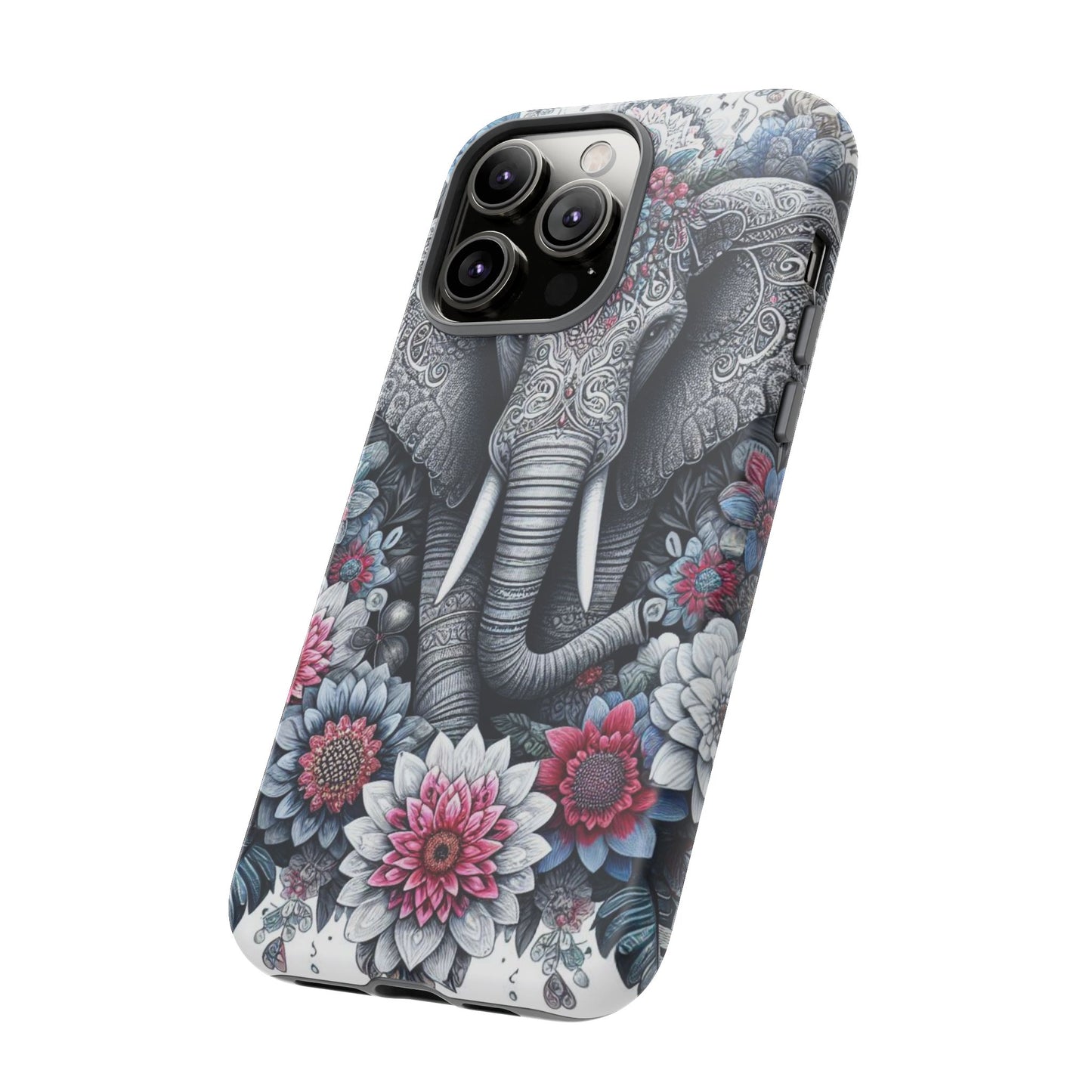 Regal Mandala Elephant Mobile Cover – Ornate Floral Art