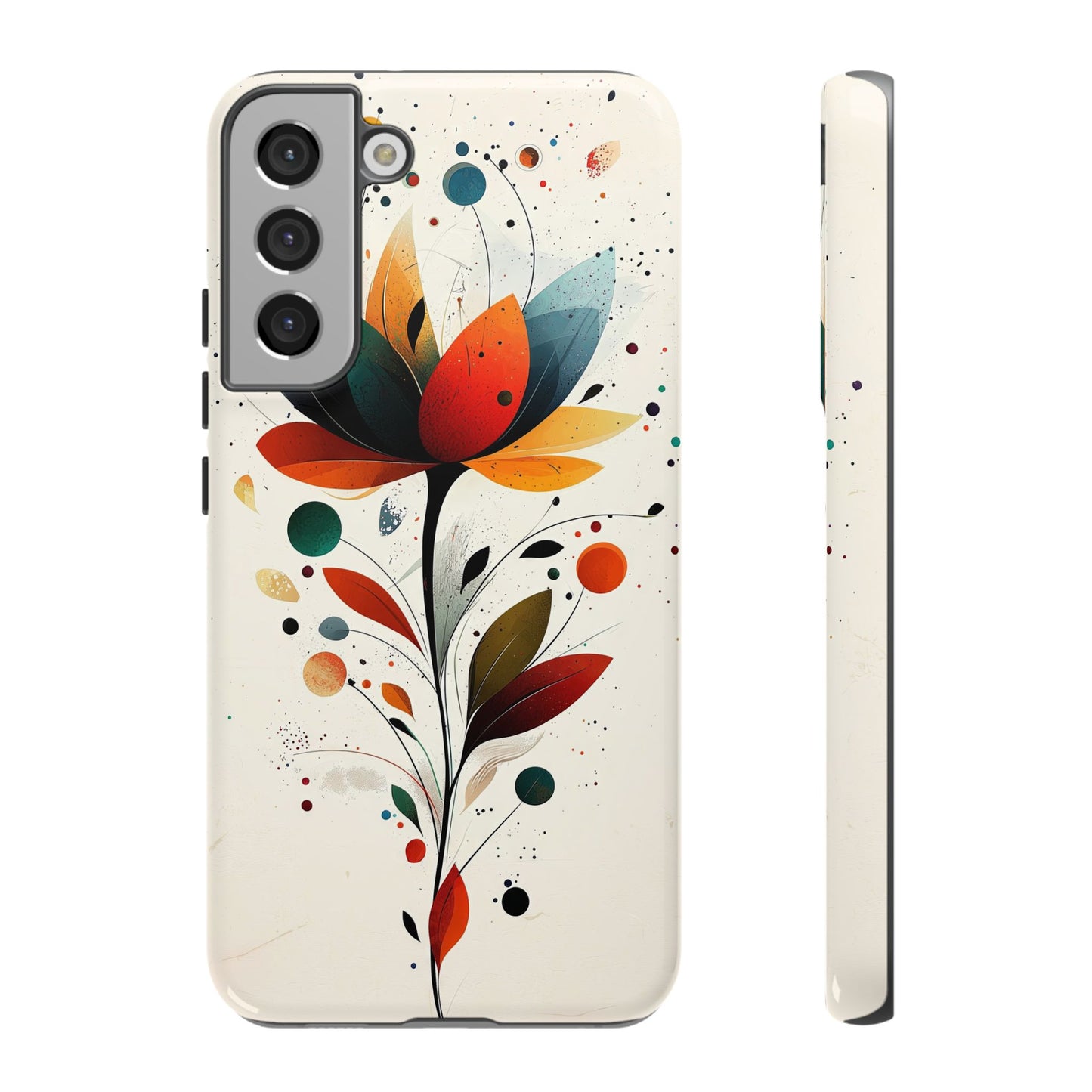 Celestial Petals – Abstract Floral Burst Phone Case for iPhone, Pixel & Samsung