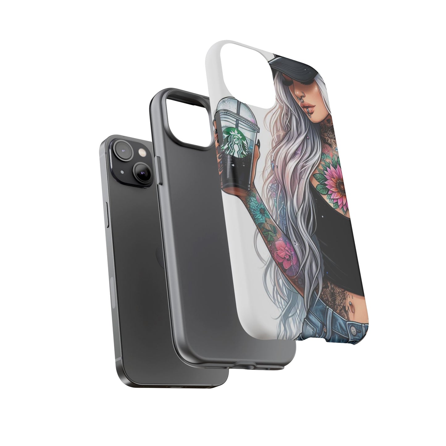 Tattooed Coffee Queen – Edgy Urban Aesthetic Mobile Cover