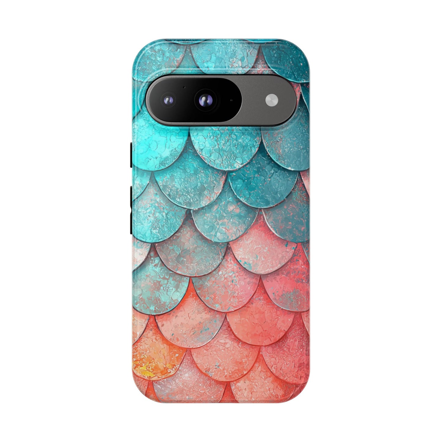 Serene Waves – Colorful Fish Scale Phone Case for iPhone, Pixel & Samsung