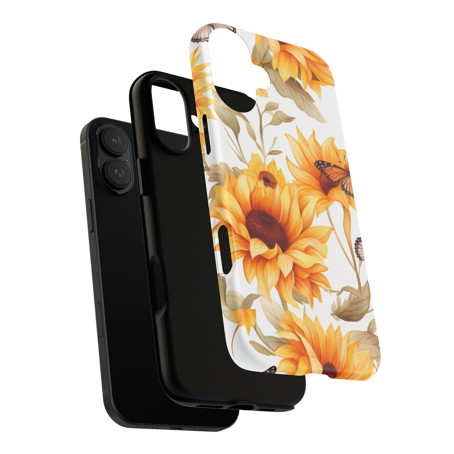 Sunflower & Butterfly Aesthetic Mobile Case – Bright & Nature-Inspired