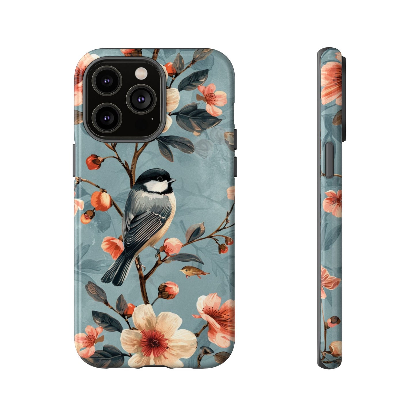 Floral Bird Phone Case - Elegant Nature-Inspired Cover for iPhone, Samsung & Google Pixel