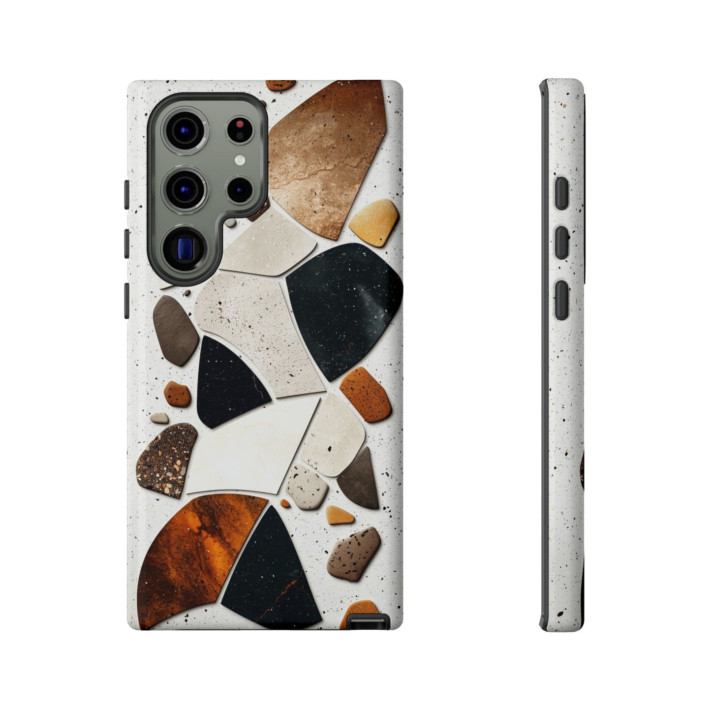 Earthy Terrazzo Abstract Phone Case β Natural & Bold for iPhone, google Pixel & Samsung