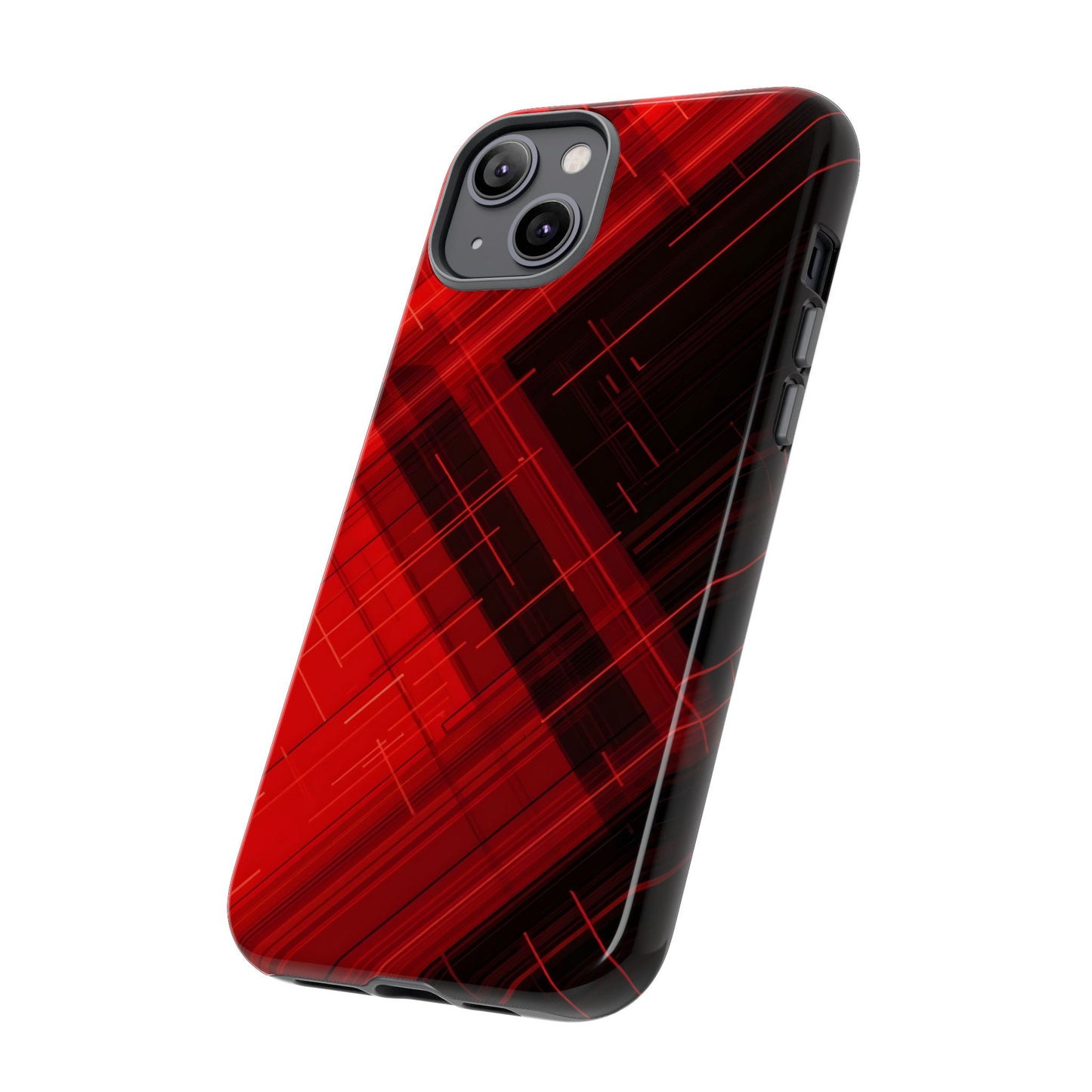 Abstract Red and Black Geometric Pattern