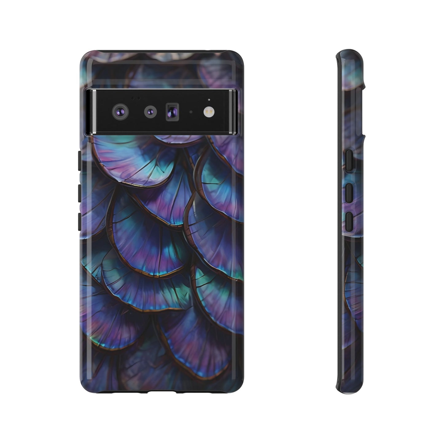 Abstract Macro Shot of Iridescent Butterfly Fish Scales Phone Case Design