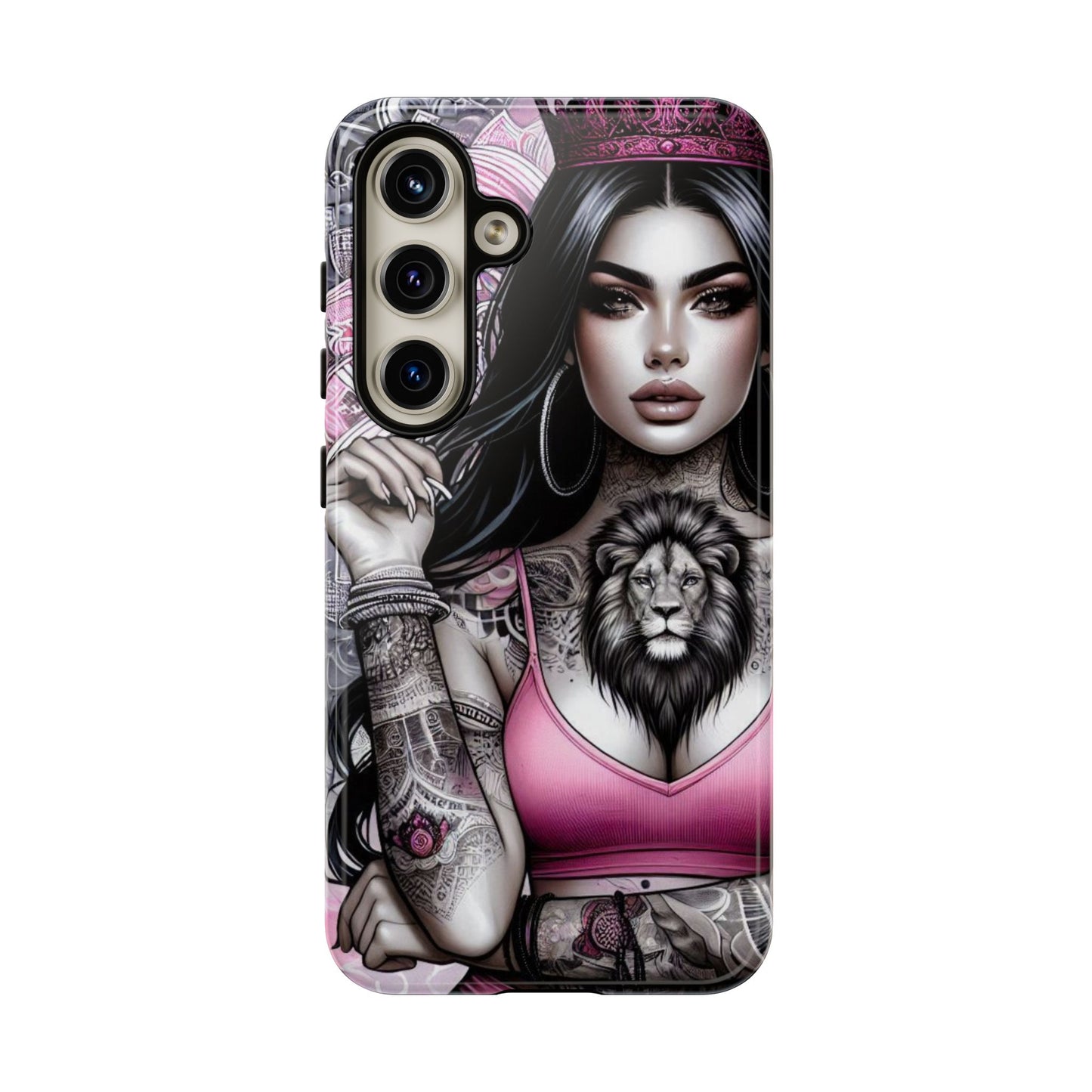 Queen of the Jungle – Regal Tattooed Goddess Mobile Cover