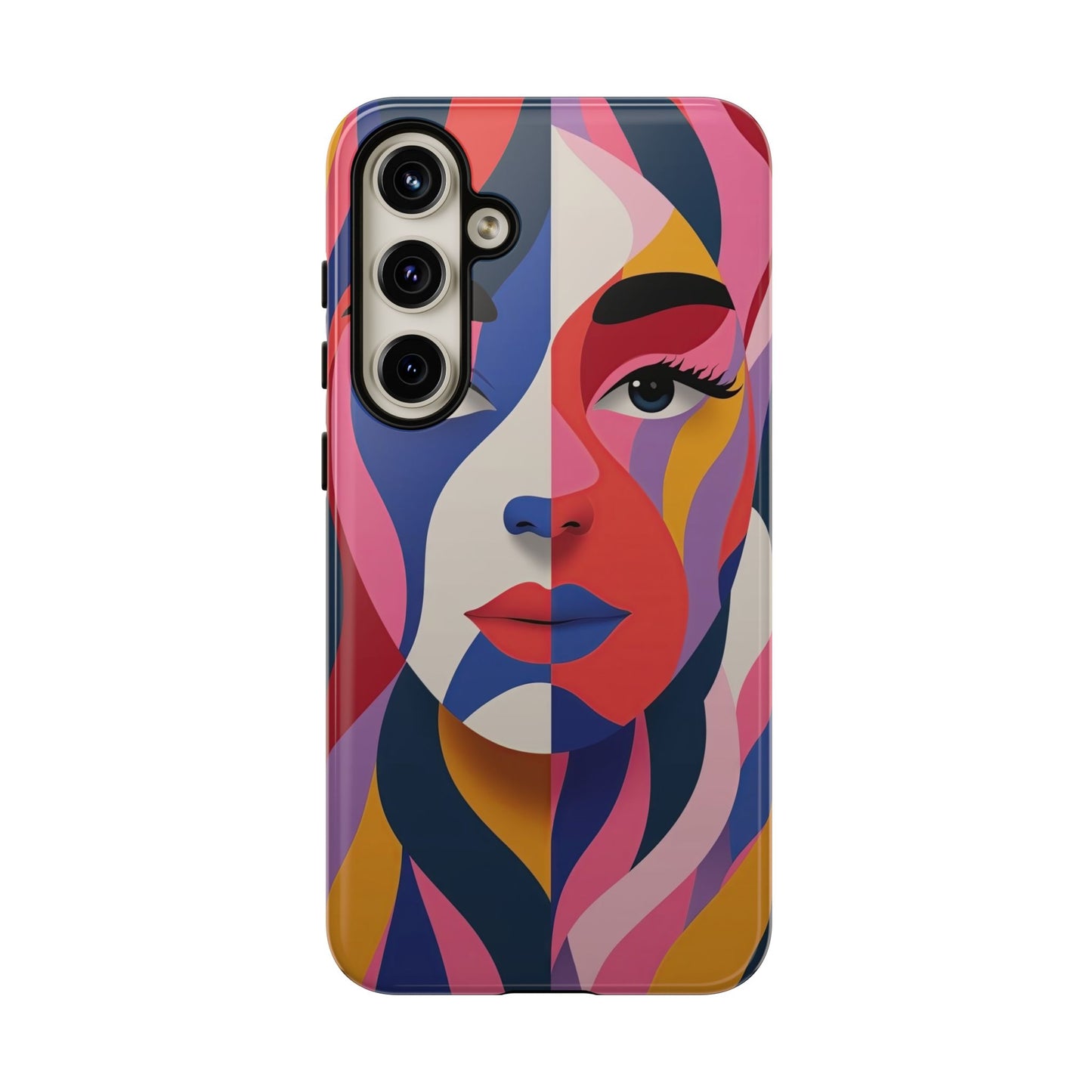 Abstract Portrait Phone Case - Vibrant Colors for iPhone, Google Pixel, and Samsung