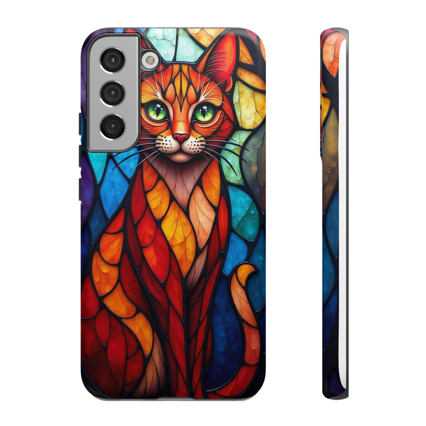 Geometric Cat: Colorful Abstract Portrait