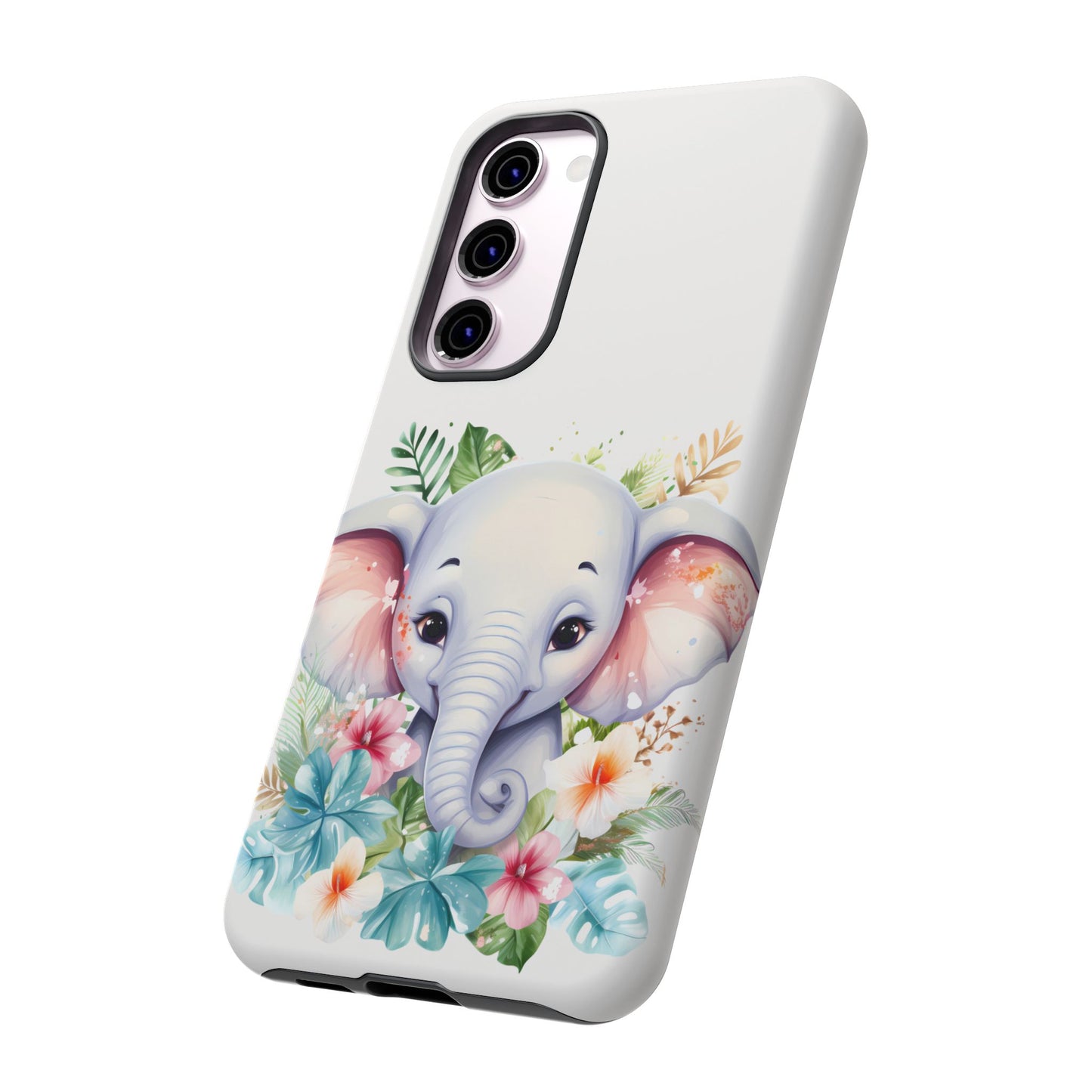 Adorable Baby Elephant Mobile Cover – Floral Fantasy Art
