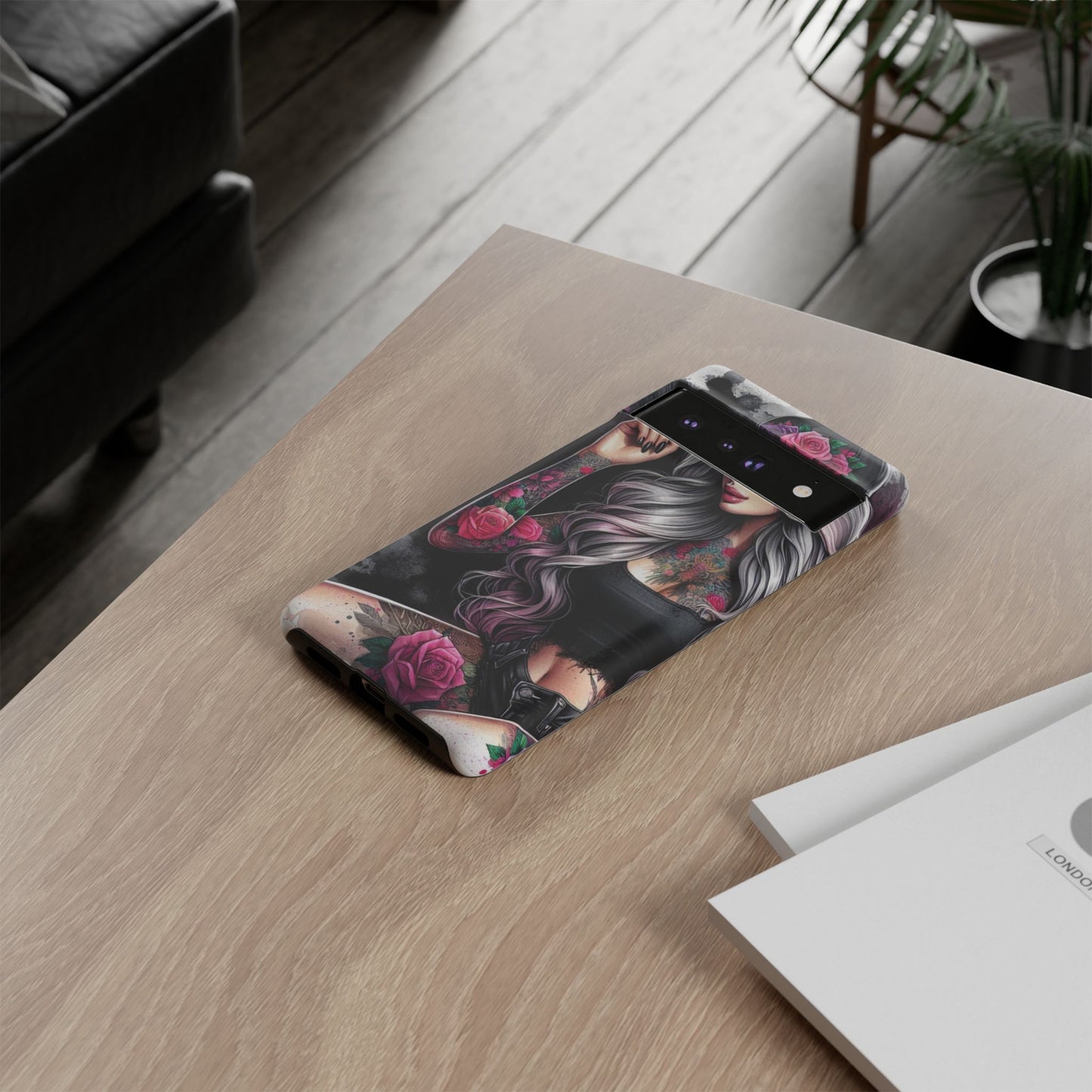 Ink & Roses – Edgy Floral Rebel Mobile Cover