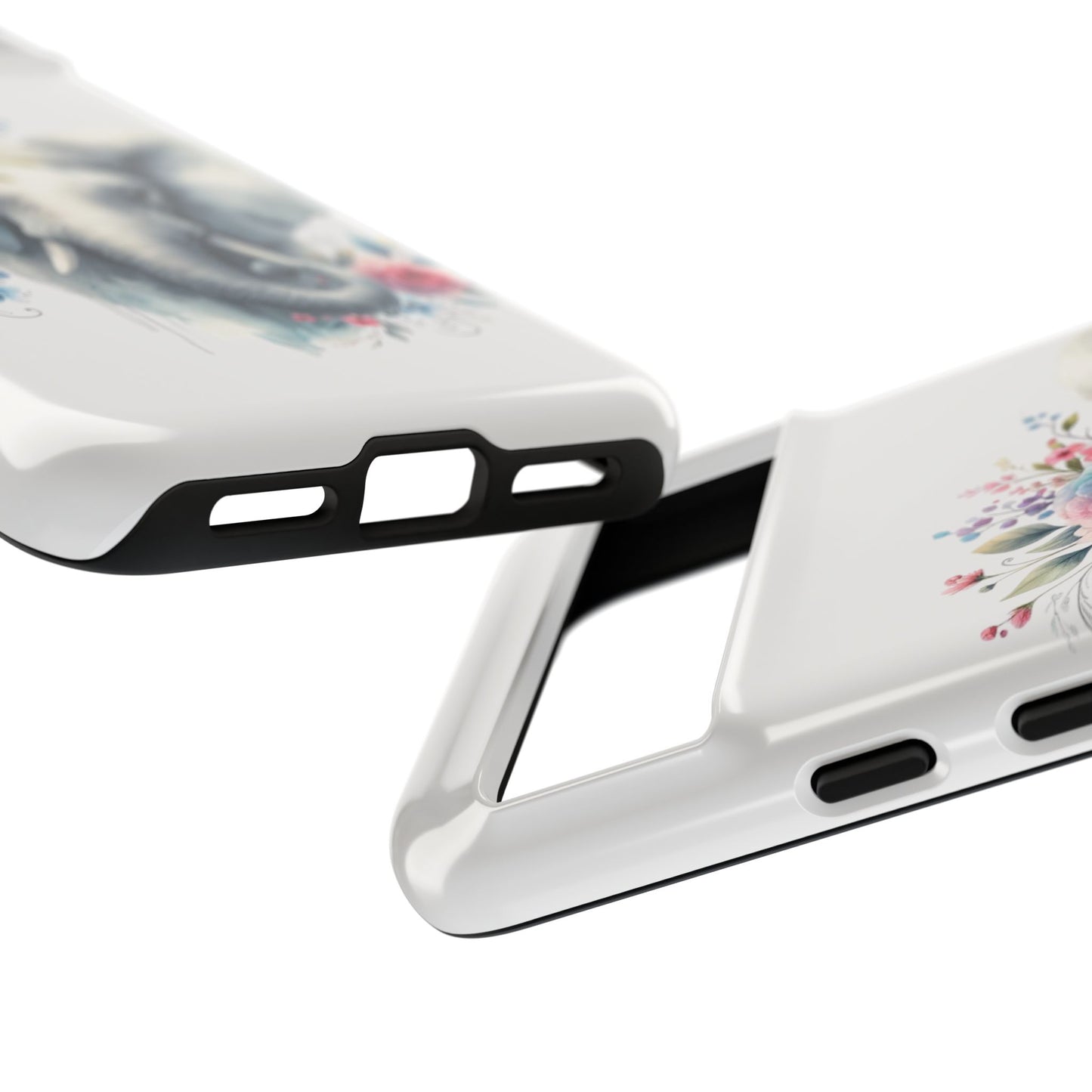 Floral Elephant Mobile Cover – Elegant Watercolor Art