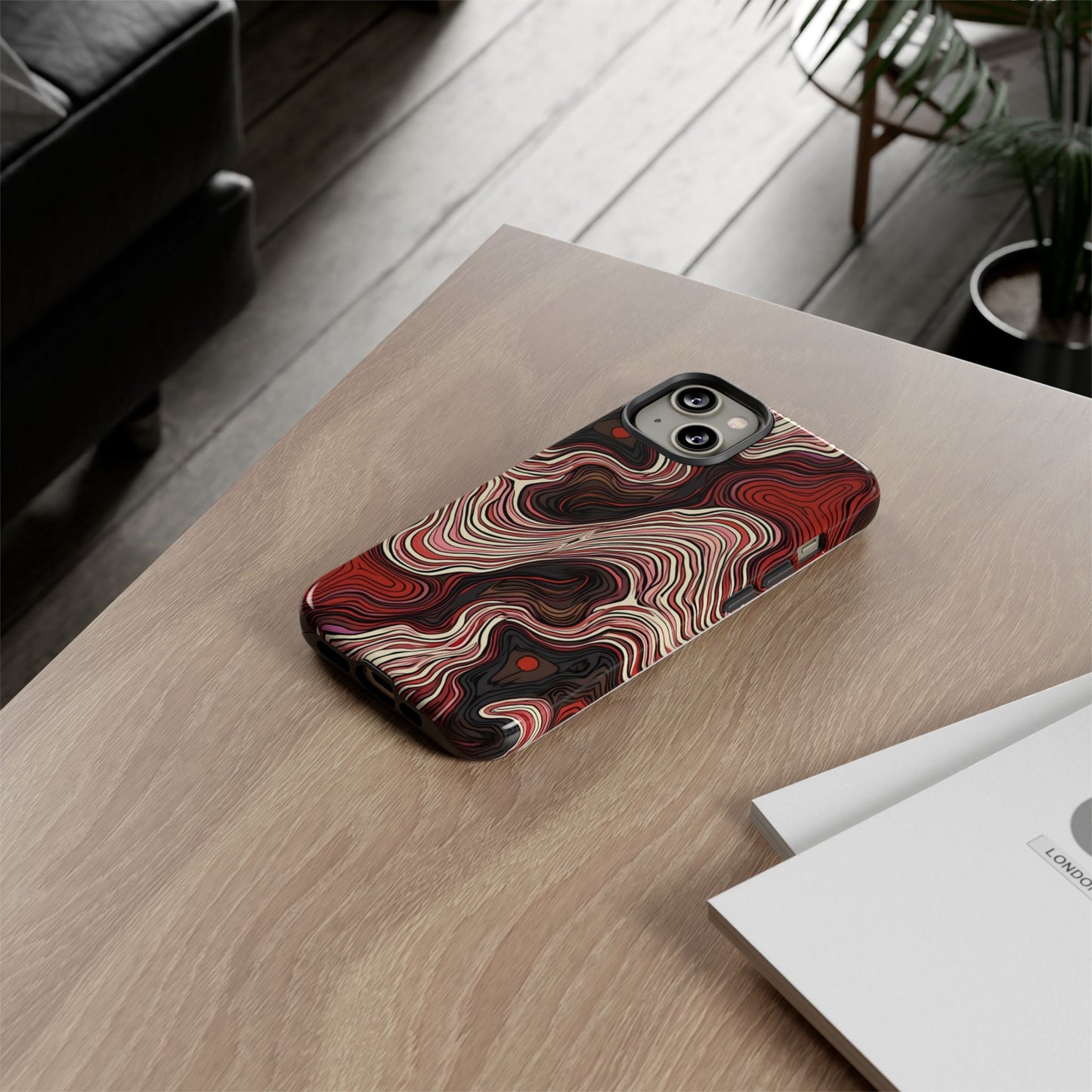 Abstract wavy illusion with swirling lines | Pattern Design