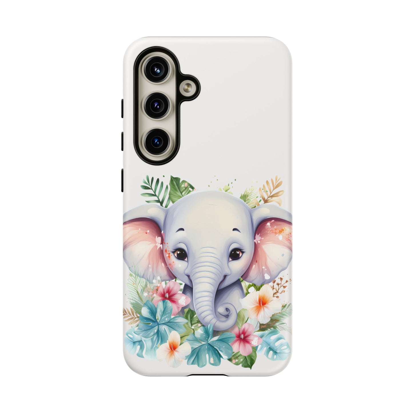Adorable Baby Elephant Mobile Cover – Floral Fantasy Art