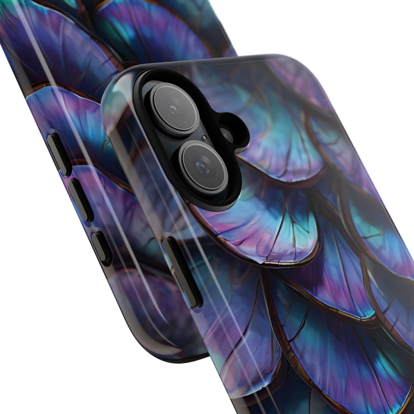 Abstract Macro Shot of Iridescent Butterfly Fish Scales Phone Case Design