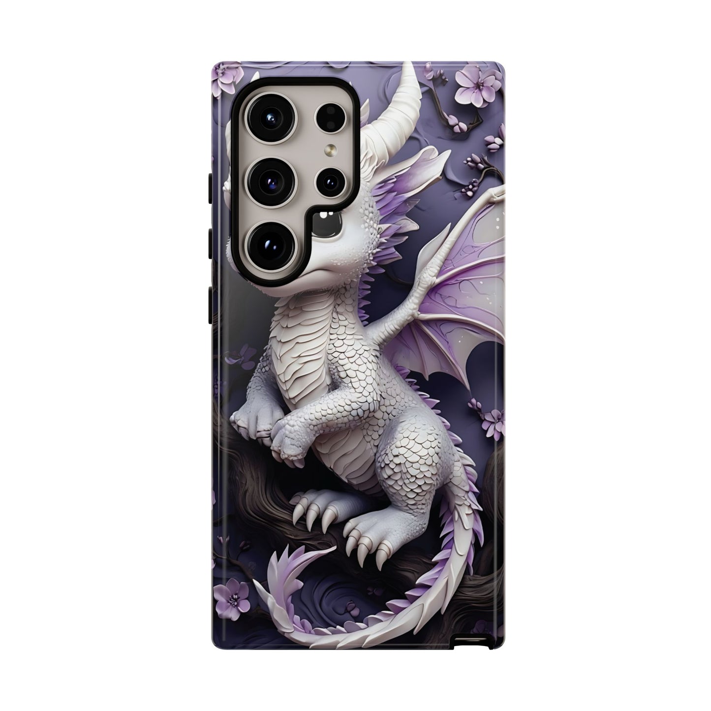 Charming Young Dragon on a Branch Phone Case Design