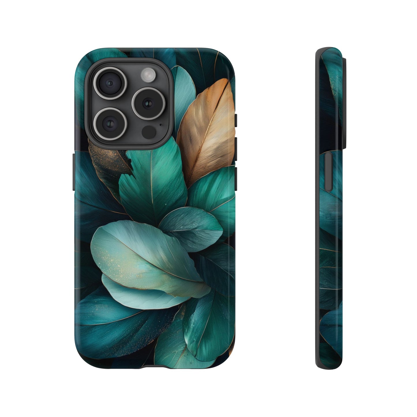 Iridescent Peacock Feather Luxe Phone Case for iPhone, Samsung & Google Pixel
