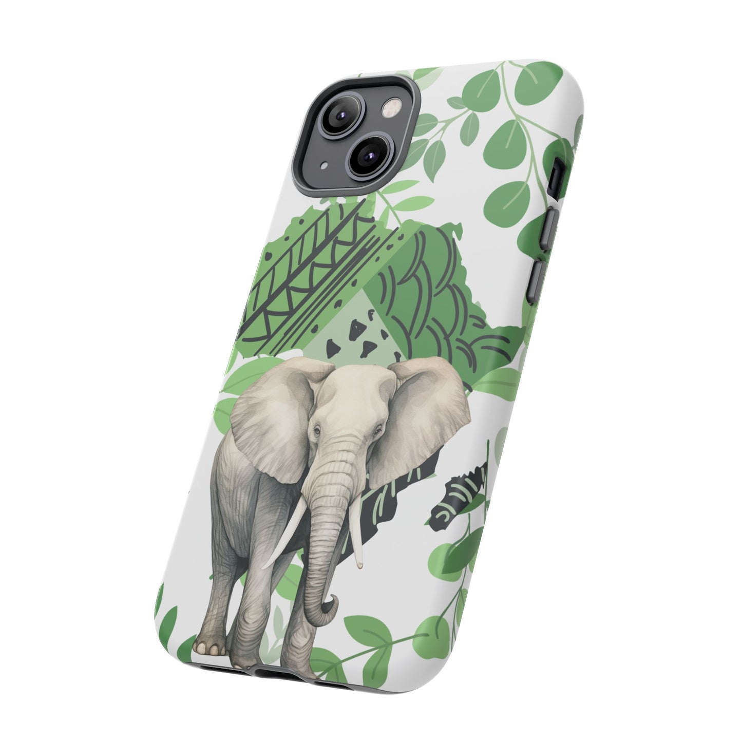 Tropical Elephant Mobile Cover – Nature-Inspired Boho Art