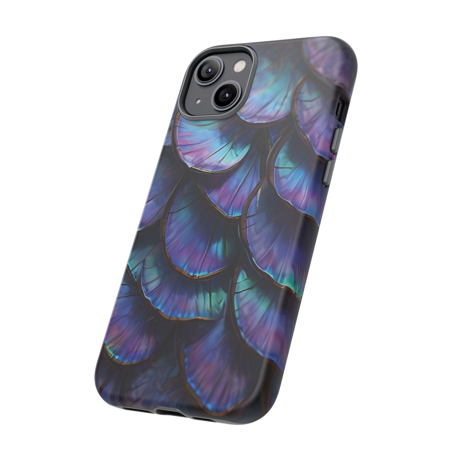 Abstract Macro Shot of Iridescent Butterfly Fish Scales Phone Case Design