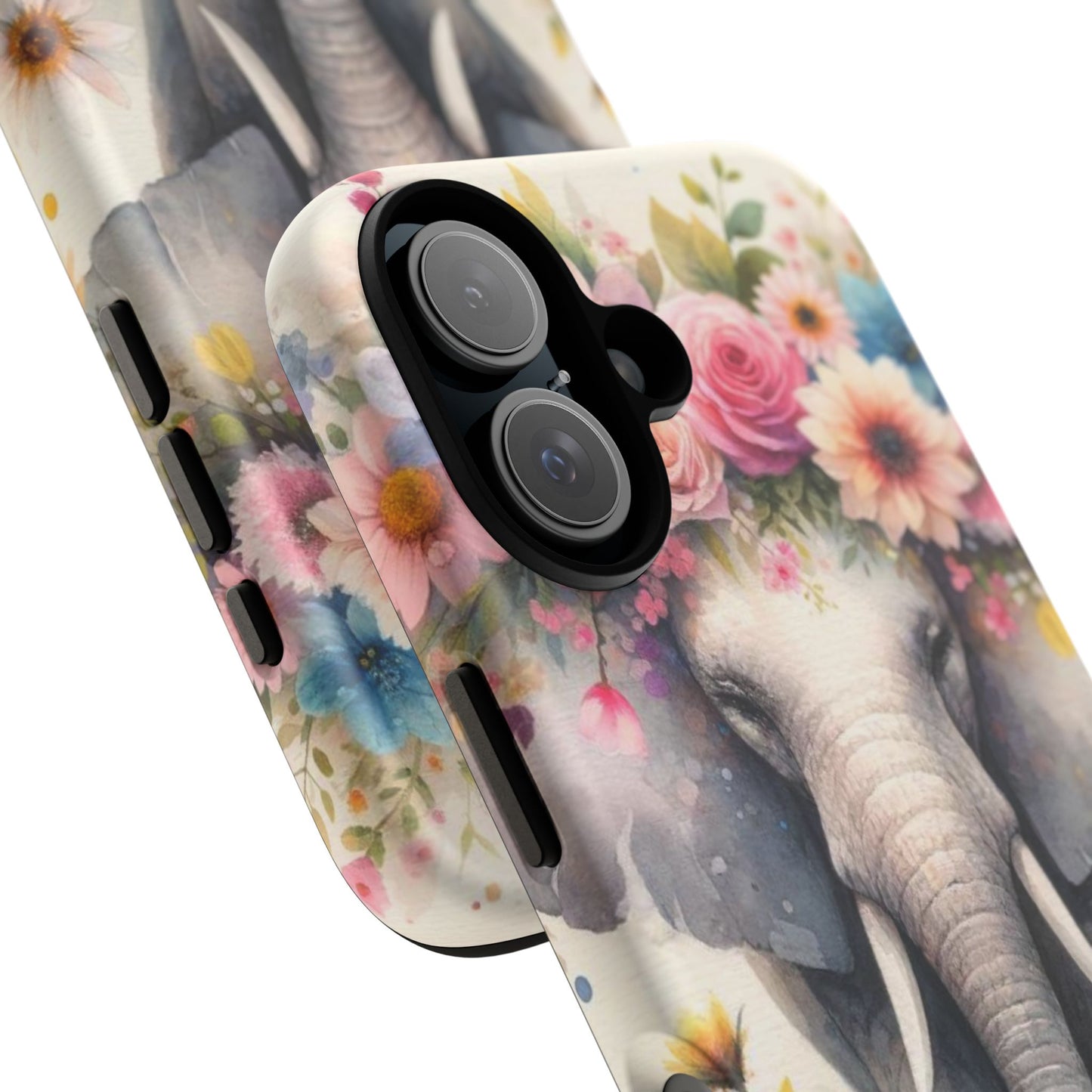 Watercolor Floral Elephant Mobile Cover – Dreamy Artistic Design