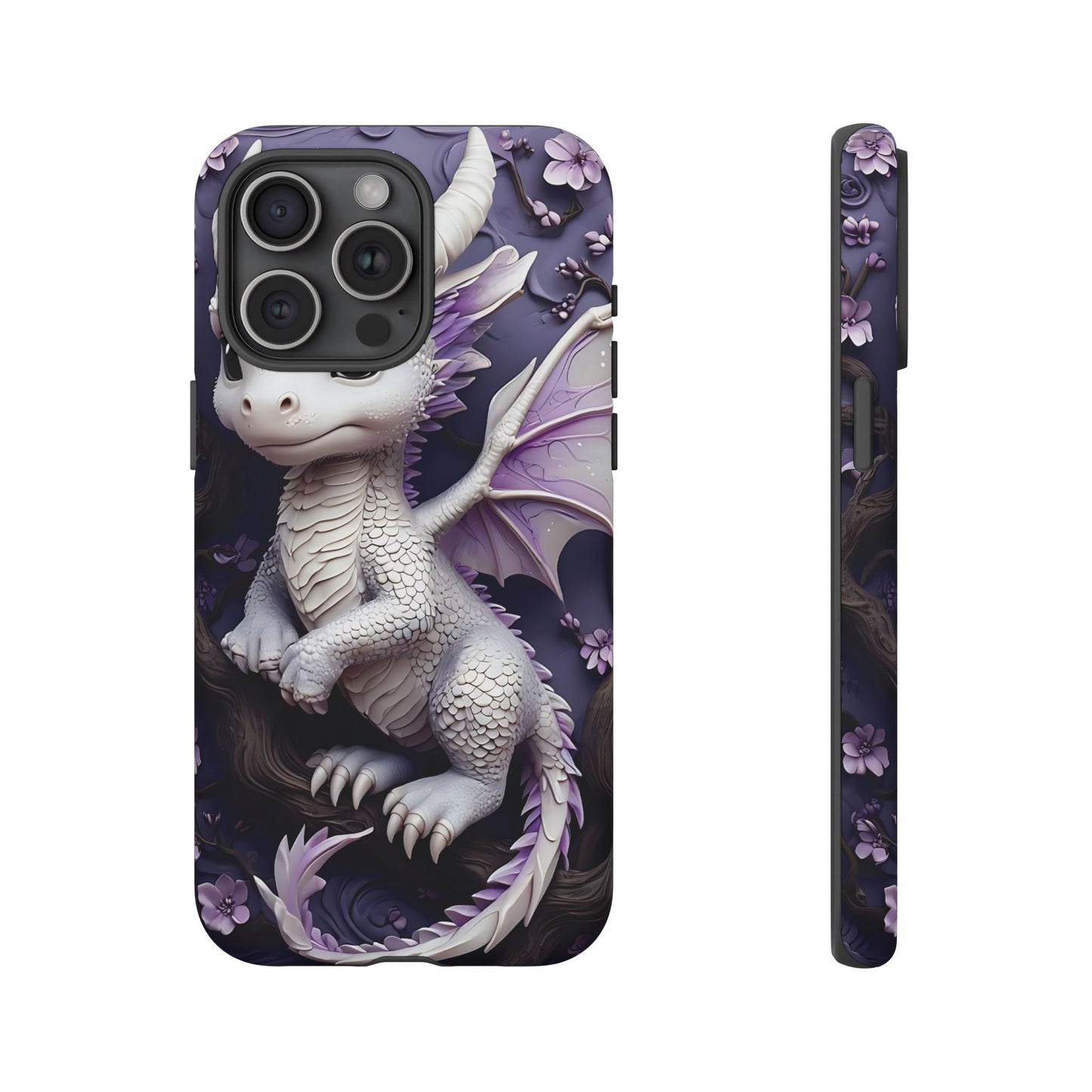Charming Young Dragon on a Branch Phone Case Design