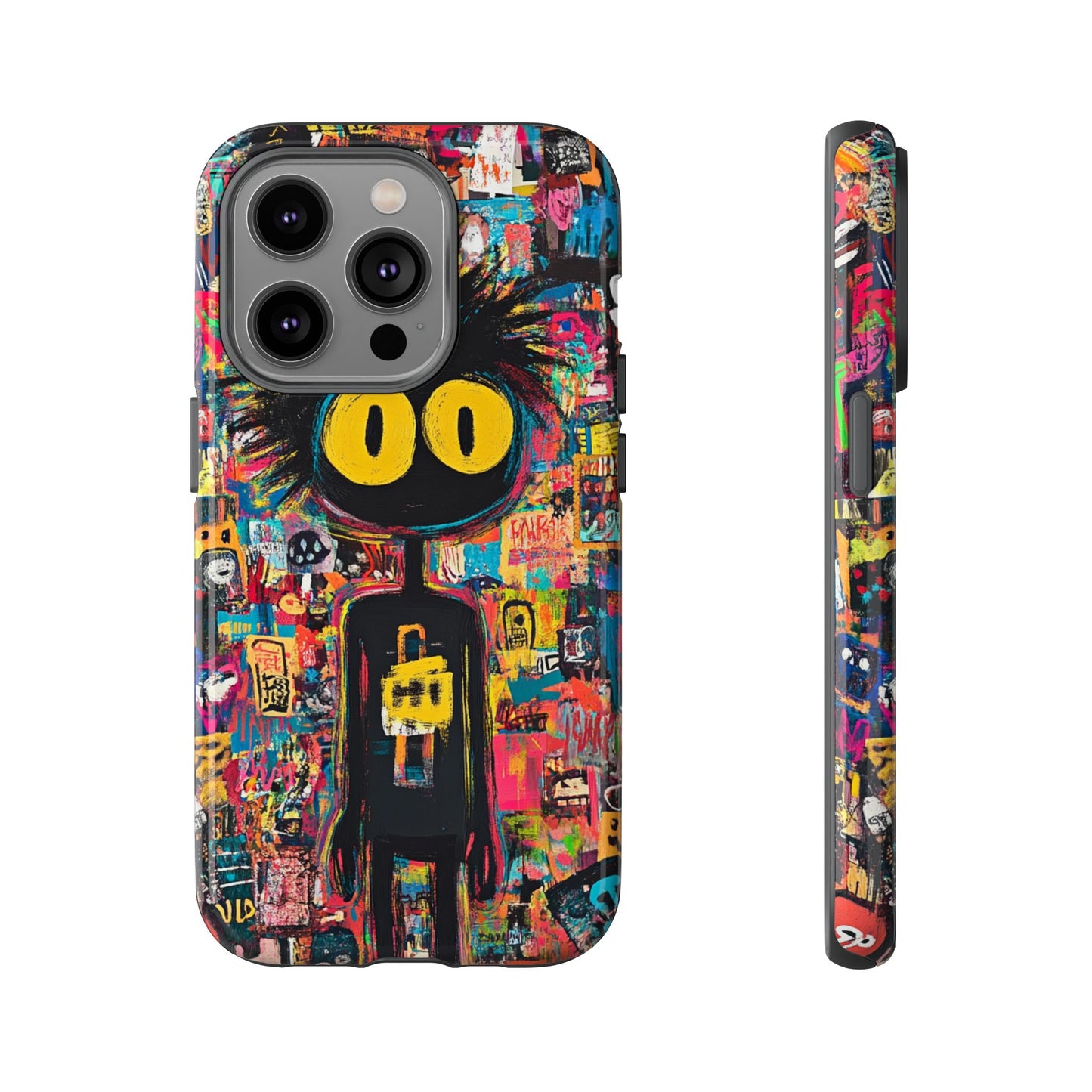 Urban Art iPhone Case – Basquiat Graffiti Style Cover - iPhone, Samsung & Google Pixel Cover - Artistic Painting Case, Art Lover Gift