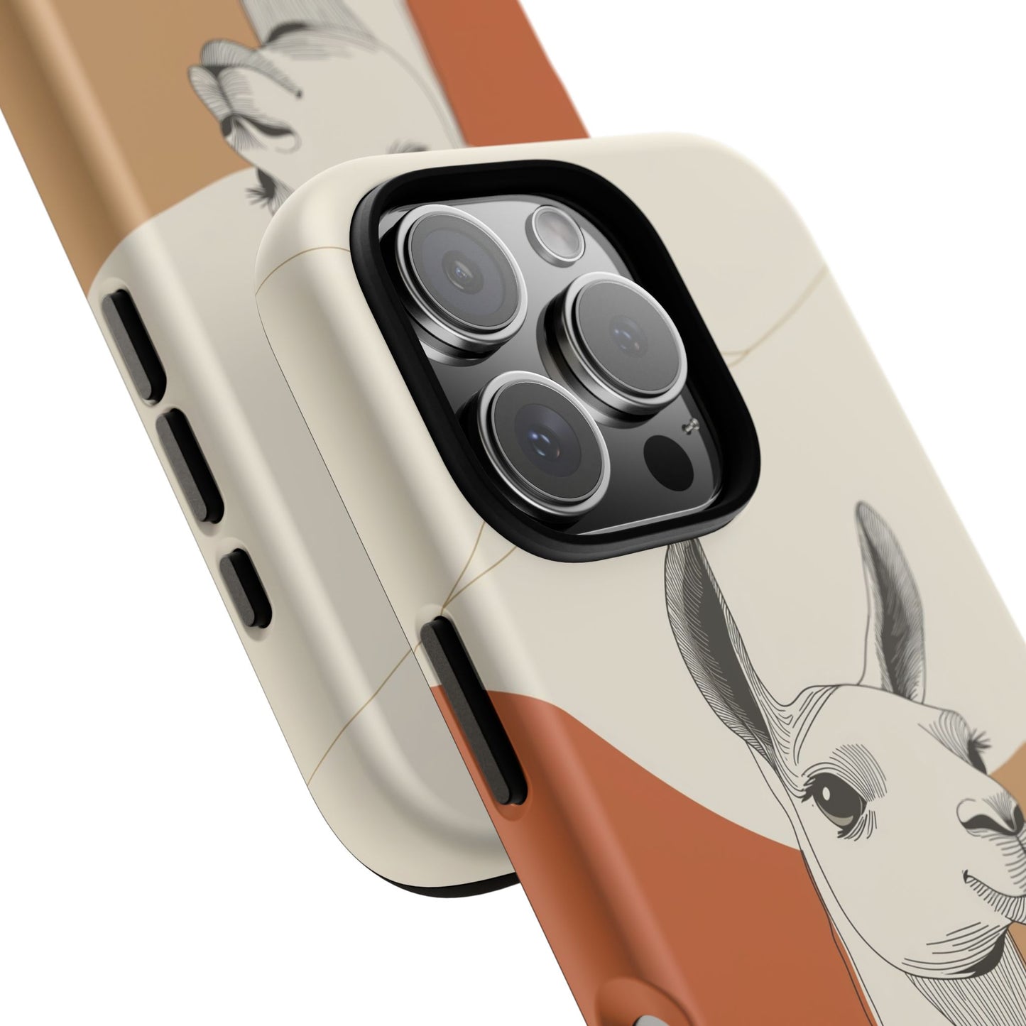 Desert Calm: Minimalist Llama Art Print Phone Case for iPhone, Samsung & Pixel