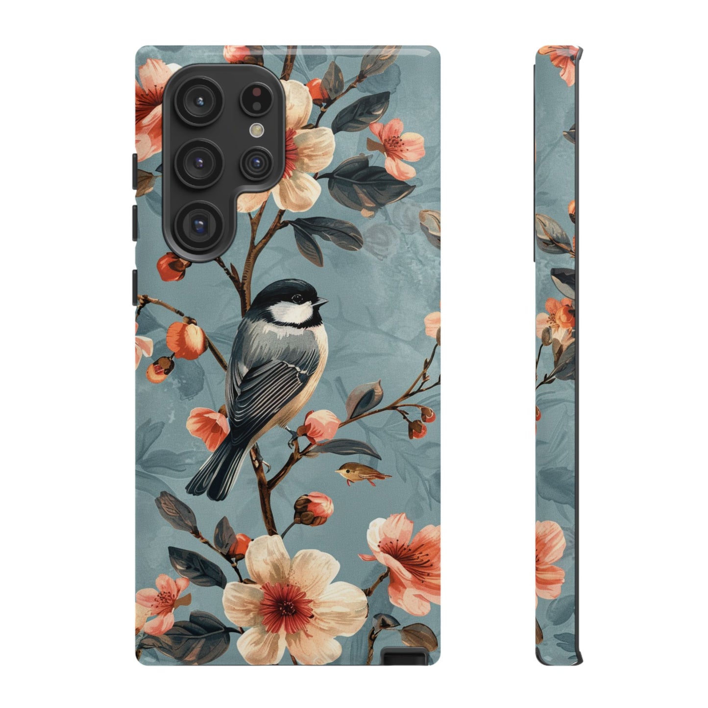 Floral Bird Phone Case - Elegant Nature-Inspired Cover for iPhone, Samsung & Google Pixel