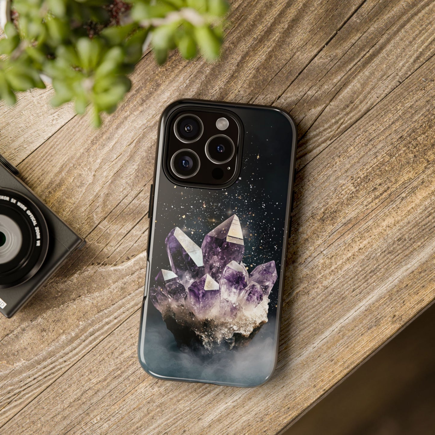 Celestial Amethyst Crystal Phone Case for iPhone, Samsung & Google Pixel