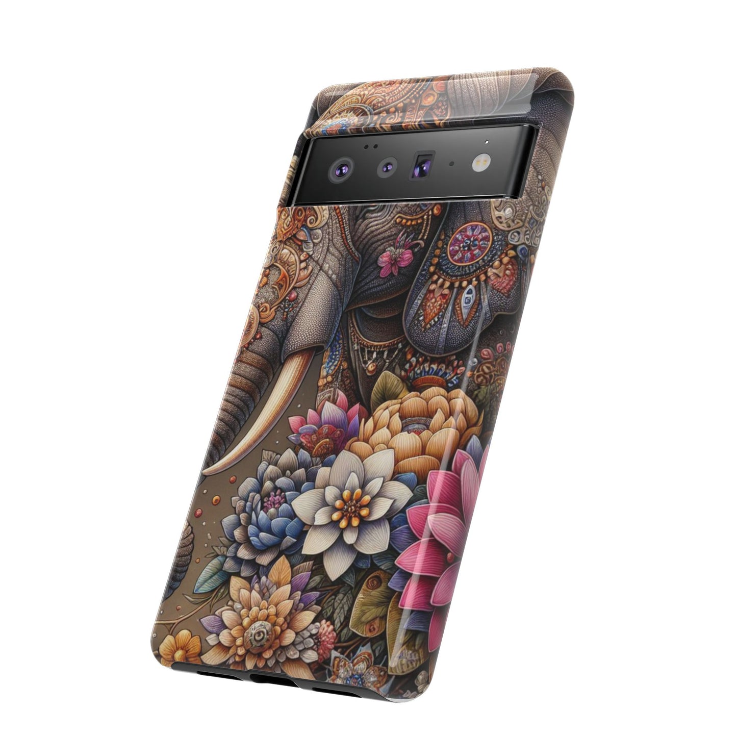Royal Ornate Elephant Mobile Cover – Luxurious Bohemian Art