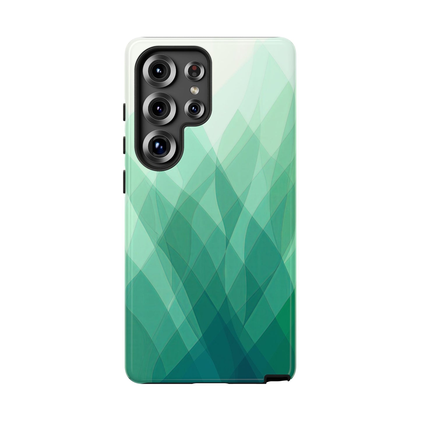 Verdant Flow – Abstract Green Wave Phone Case for iPhone, Samsung & Pixel