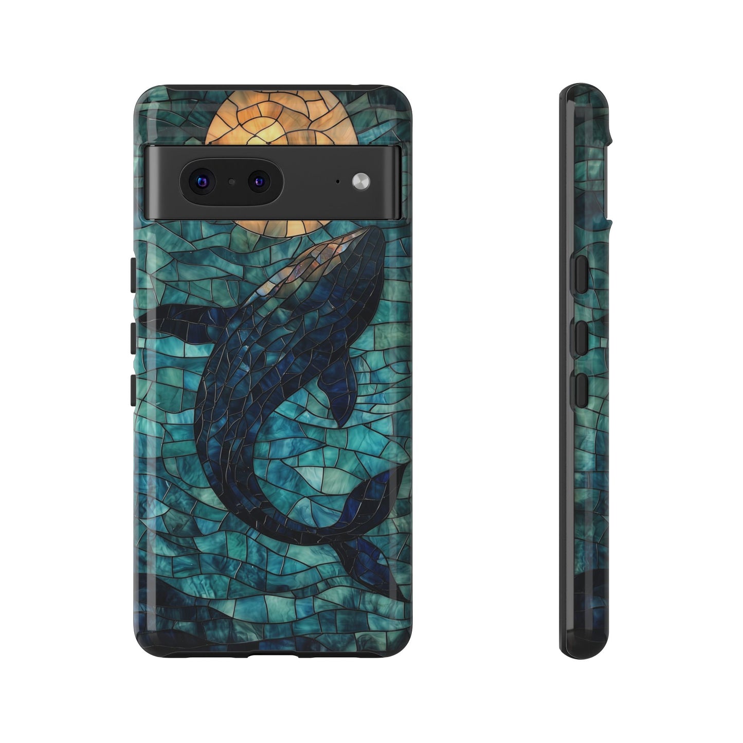 Ocean Dream – Mosaic Glass Whale Phone Case for iPhone, Samsung & Pixel