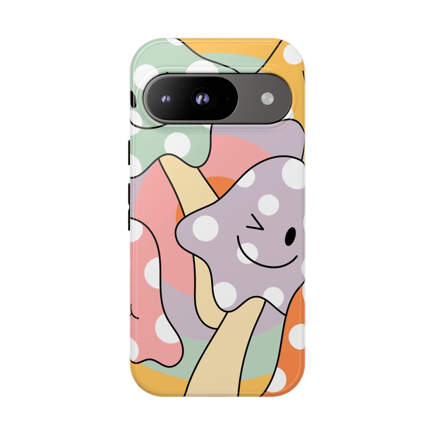 Retro Smiley Mushroom Phone Case β Cute 70s Aesthetic for iPhone, Samsung & Google Pixel