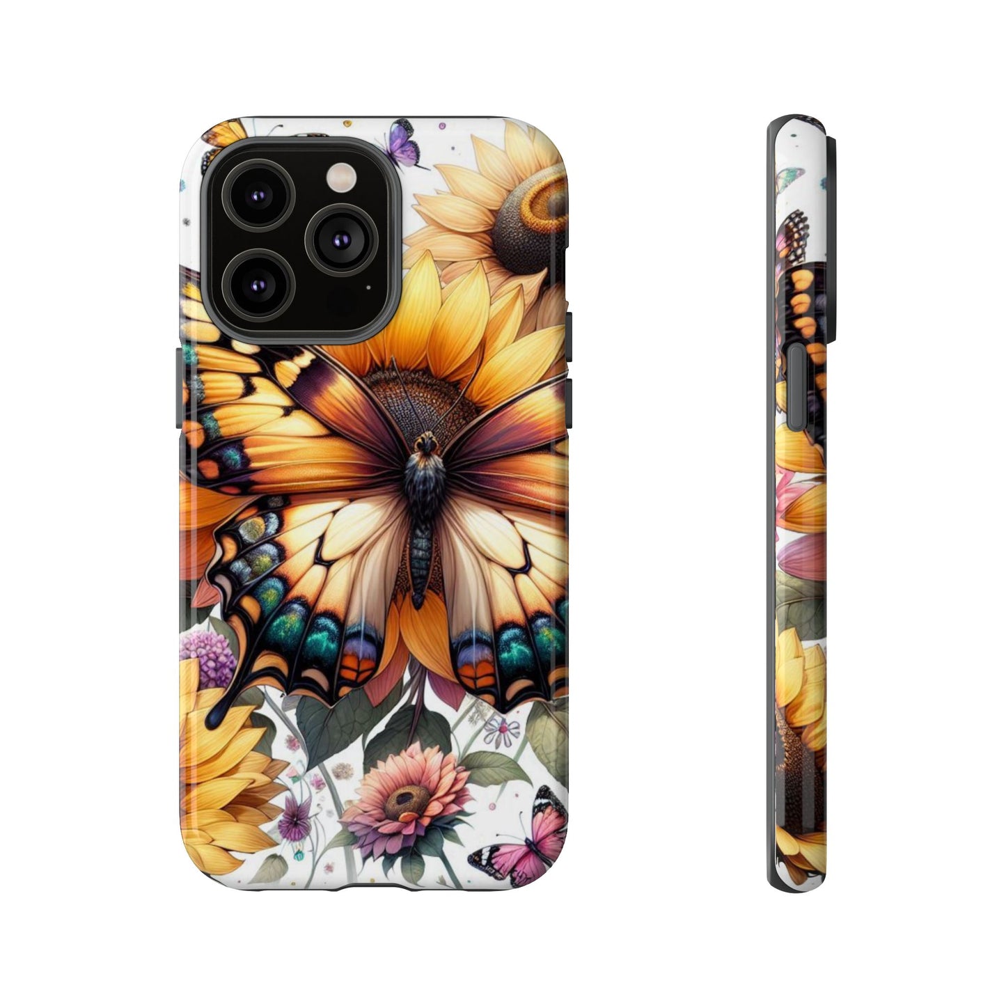 Golden Wings – Sunflower & Butterfly Wonderland Mobile Cover