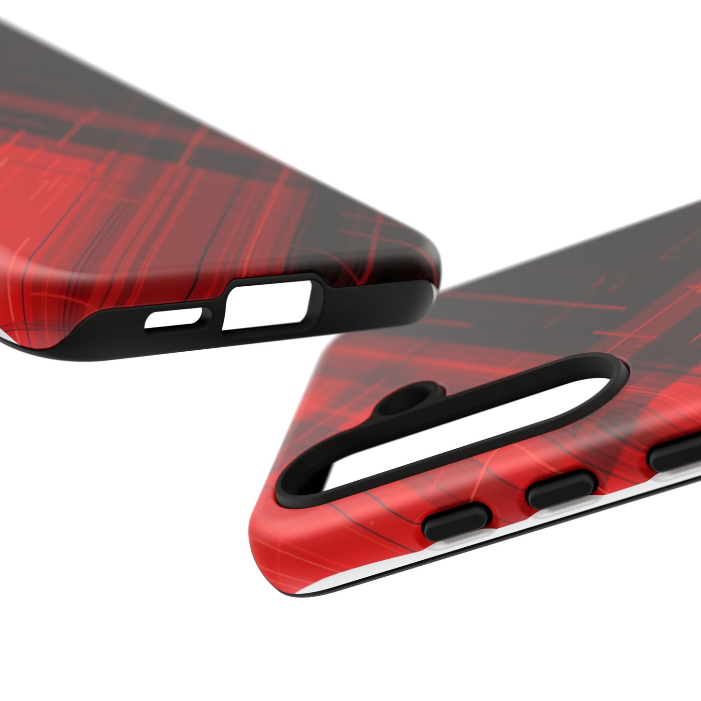Abstract Red and Black Geometric Pattern
