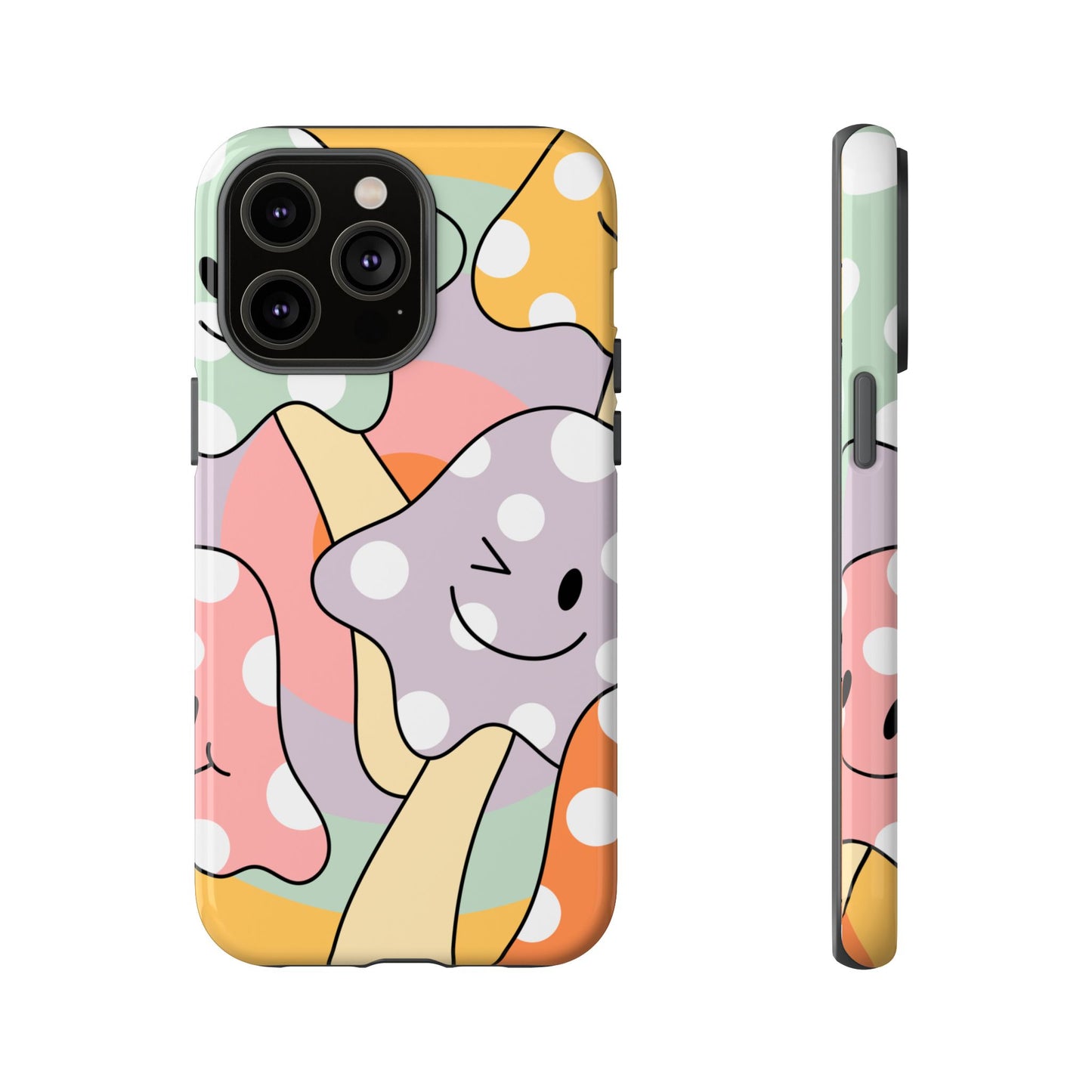 Retro Smiley Mushroom Phone Case β Cute 70s Aesthetic for iPhone, Samsung & Google Pixel