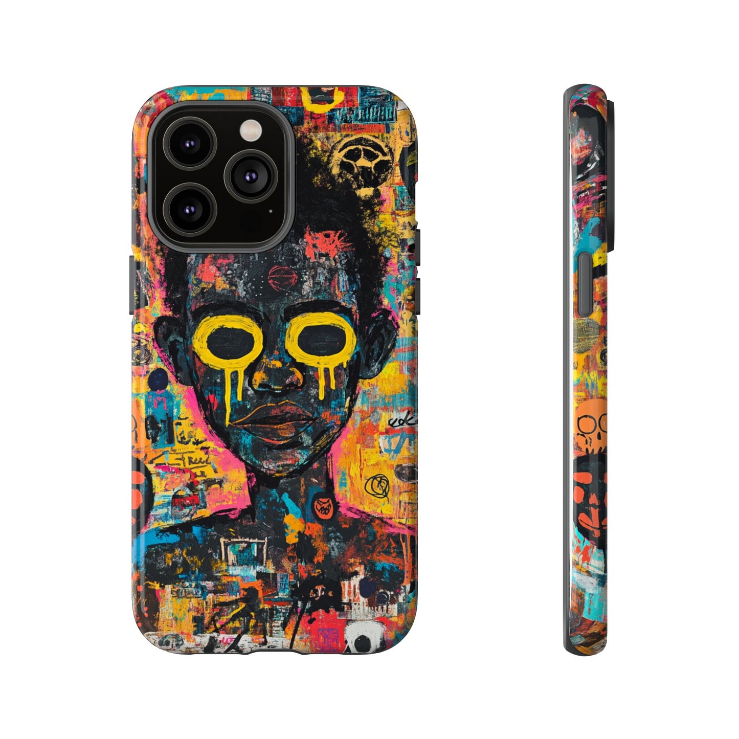 Basquiat Artwork Phone Case – Unique Graffiti Design– iPhone, Samsung & Google Pixel Cover - Artistic Painting Case, Art Lover Gift