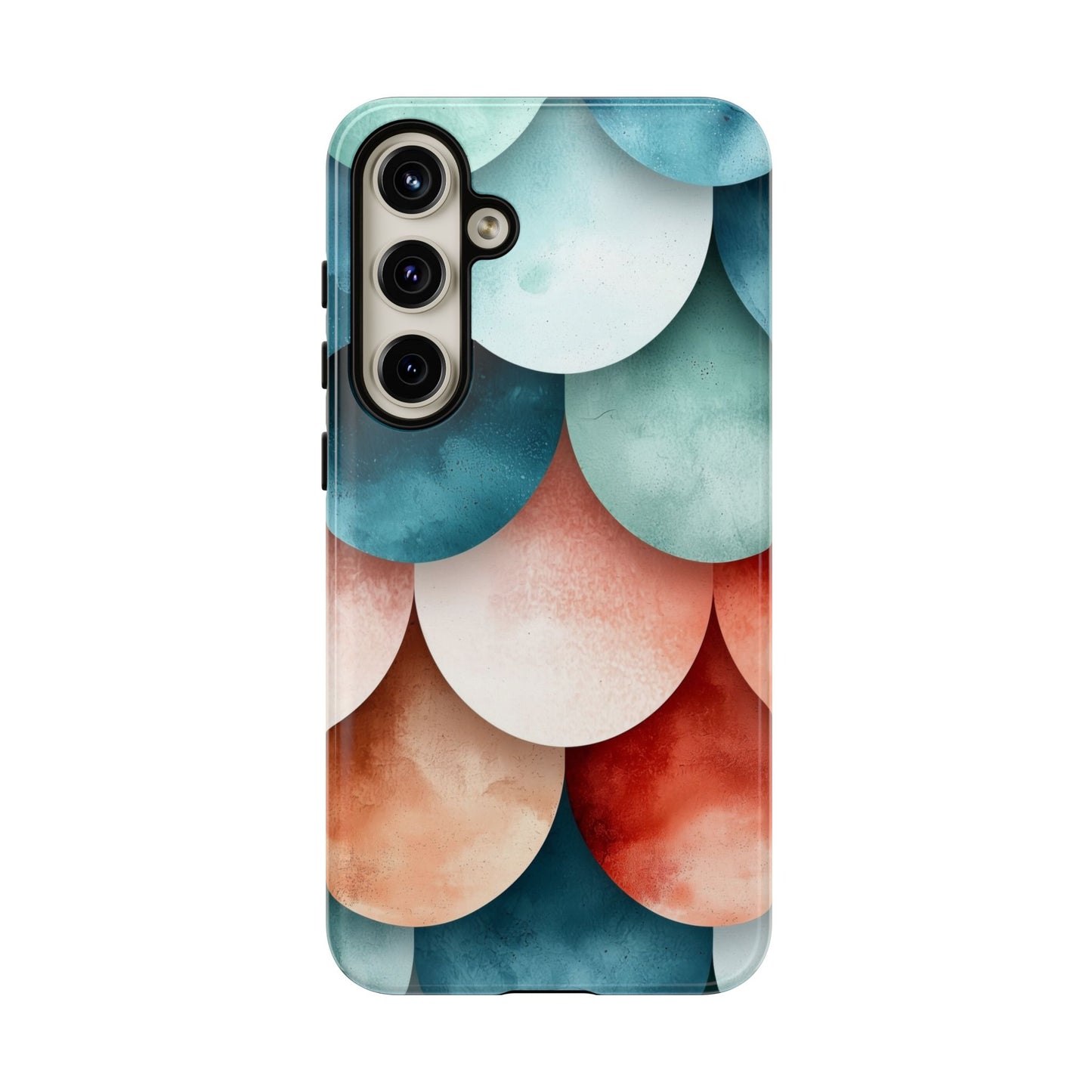 Pastel Scales – Elegant Watercolor Fish Scale Phone Case for iPhone, Pixel & Samsung