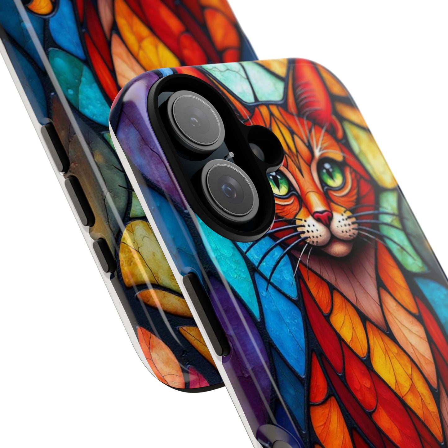 Geometric Cat: Colorful Abstract Portrait
